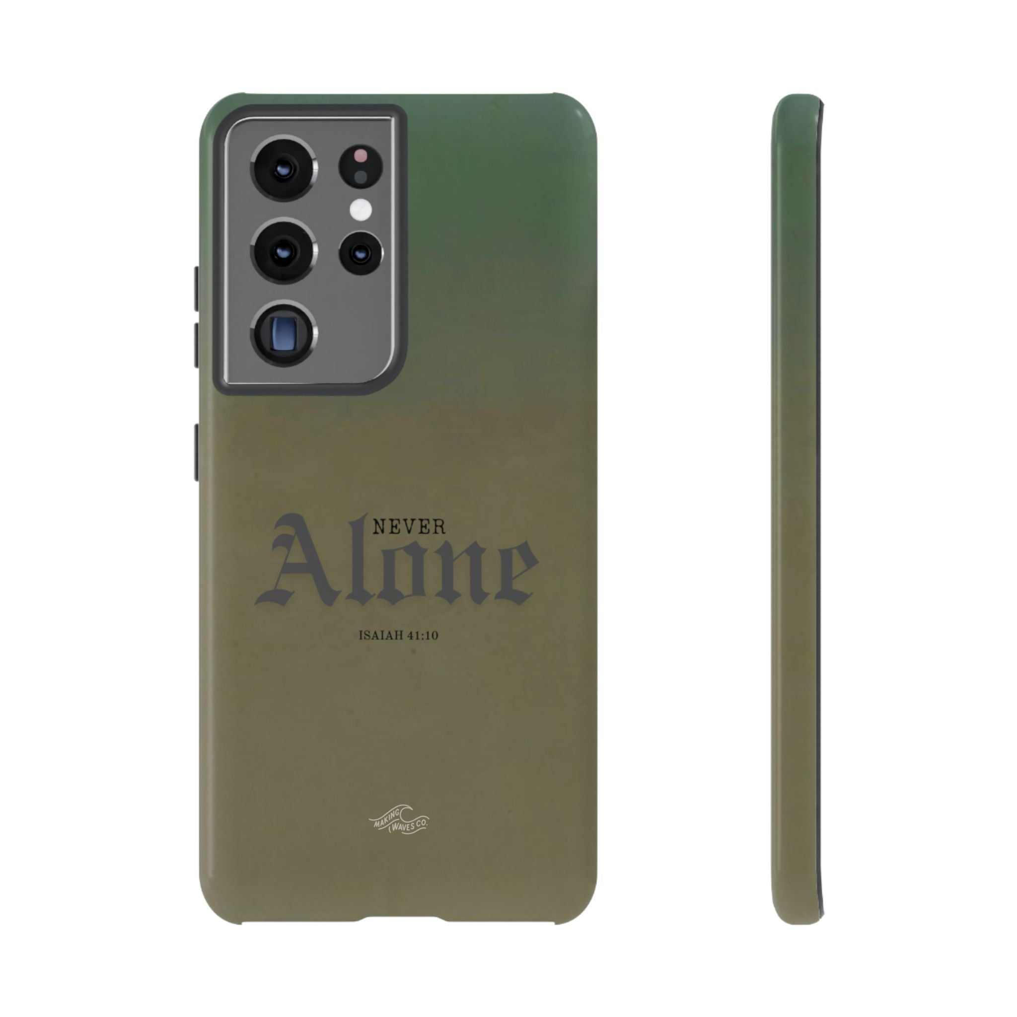 Never Alone Coastal Christian Samsung Phone Case