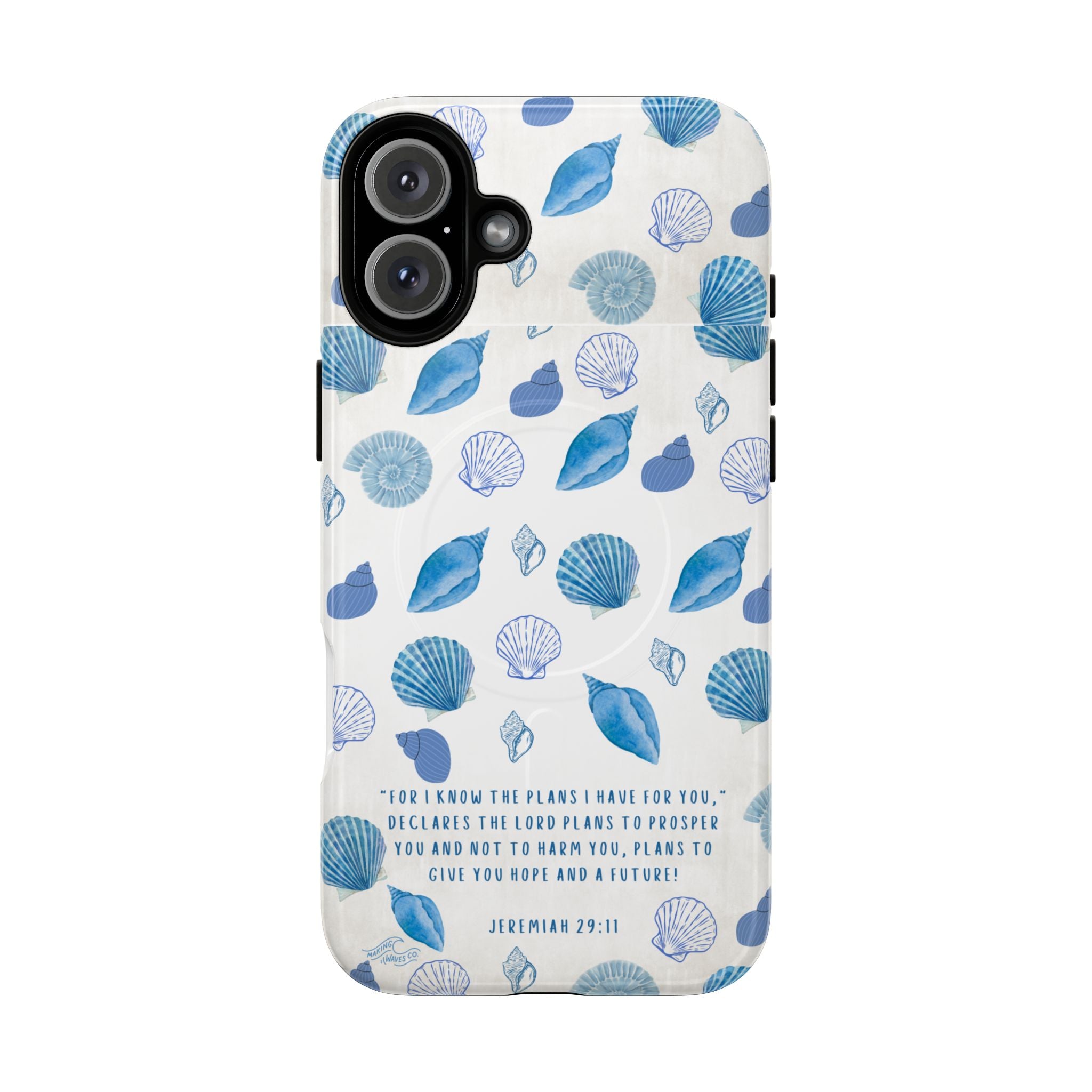 Seashell Coastal Phone Case | Christian iPhone Case— Jeremiah 29:11 Inspirational Magnetic Case