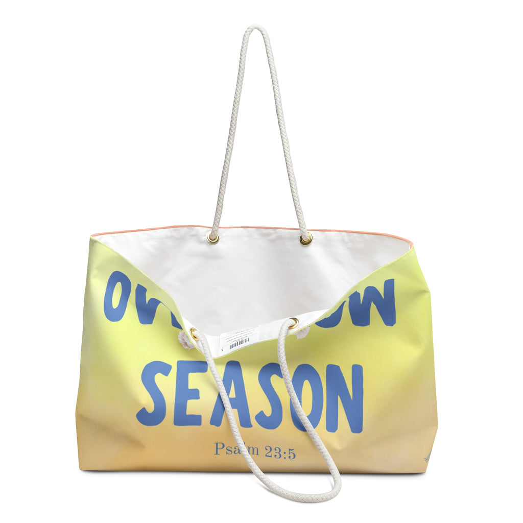 Overflow Season Oversized Weekender Tote | Coastal Christian Travel Bag