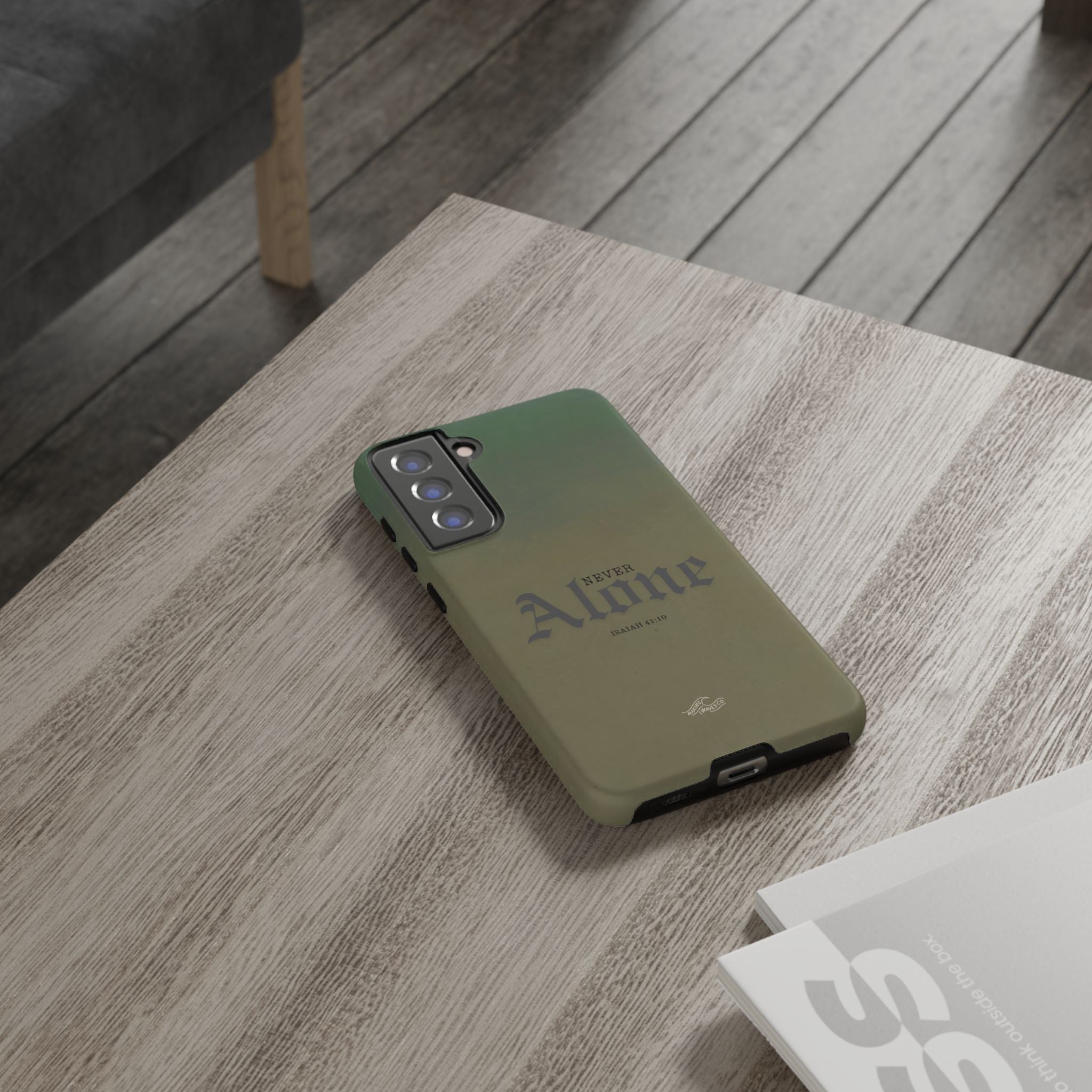 Never Alone Coastal Christian Samsung Phone Case