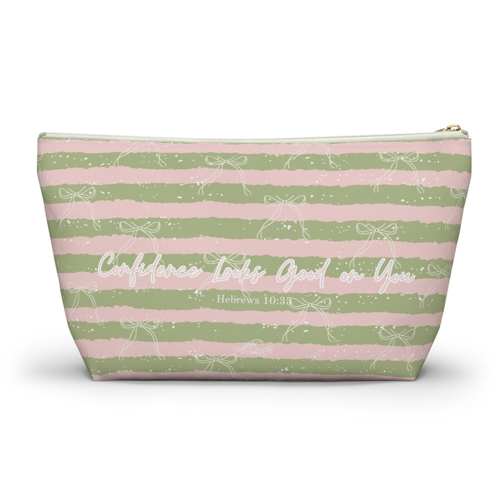 Confidence Looks Good on You | Faith-Based Makeup Bag | Christian Accessory Pouch