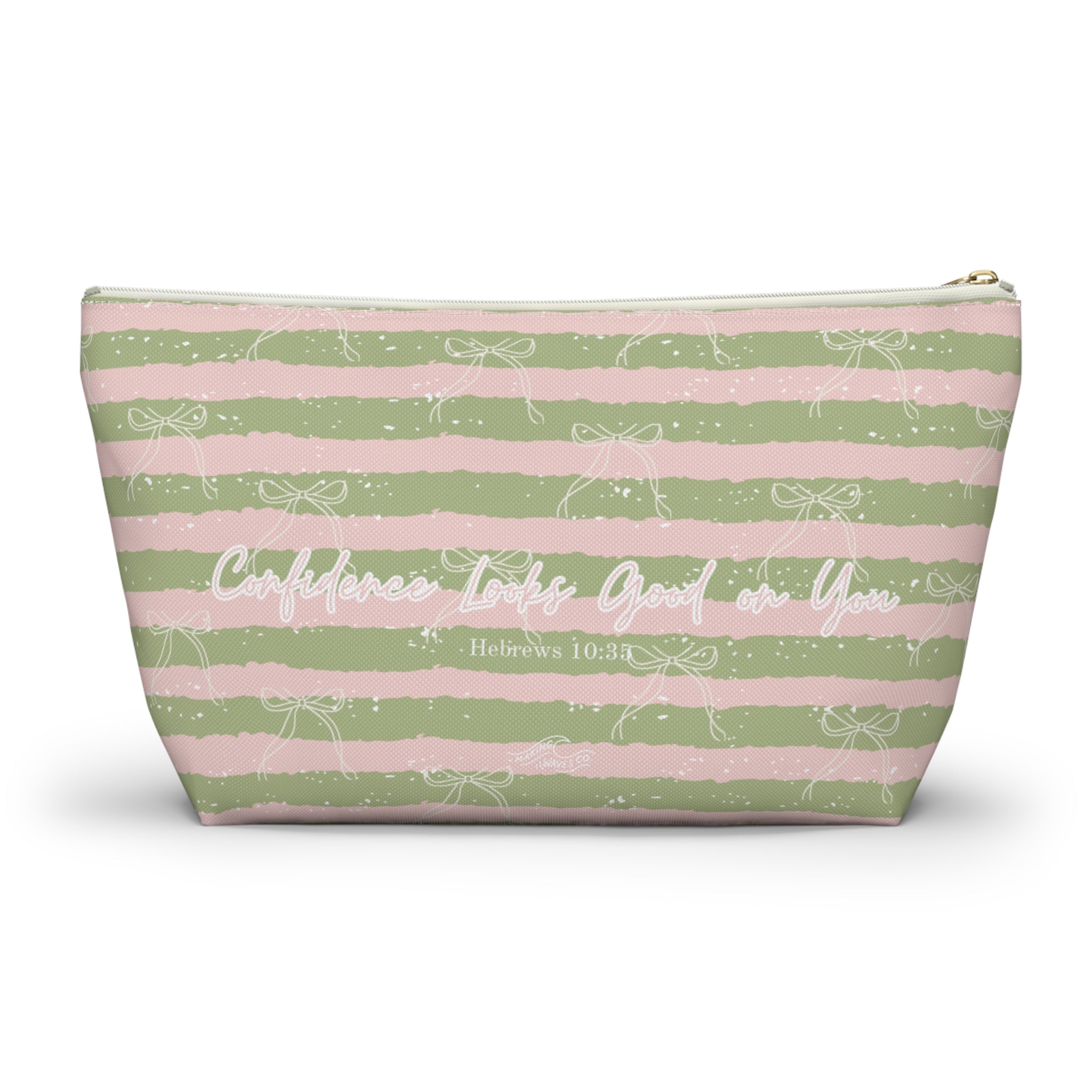Confidence Looks Good on You | Faith-Based Makeup Bag | Christian Accessory Pouch