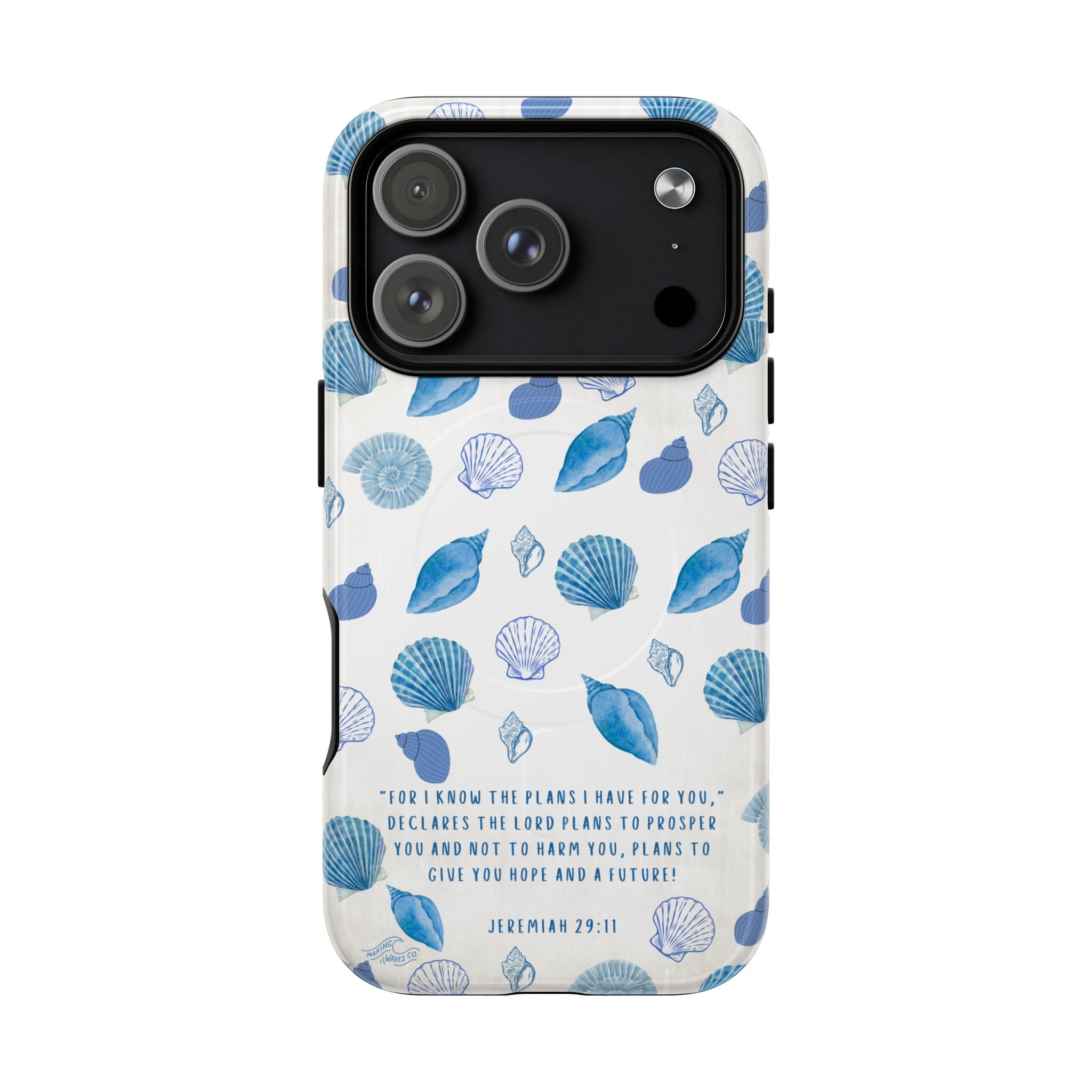 Seashell Coastal Phone Case | Christian iPhone Case— Jeremiah 29:11 Inspirational Magnetic Case