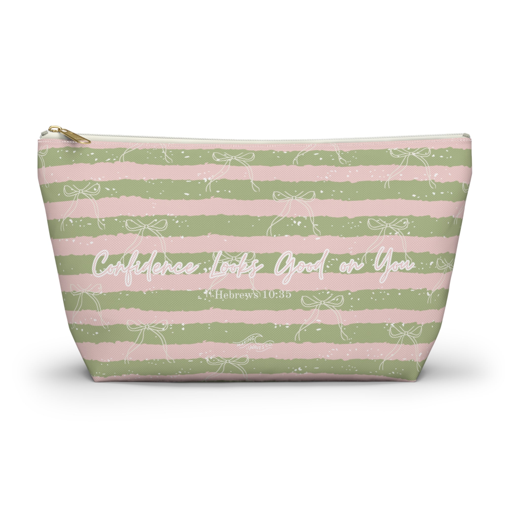 Confidence Looks Good on You | Faith-Based Makeup Bag | Christian Accessory Pouch