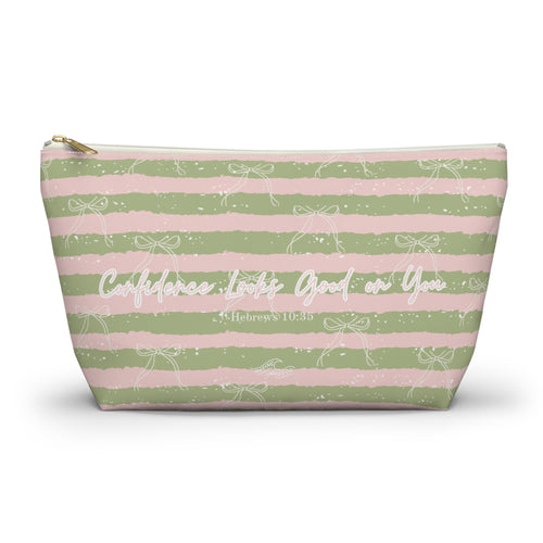 Confidence Looks Good on You | Faith-Based Makeup Bag | Christian Accessory Pouch