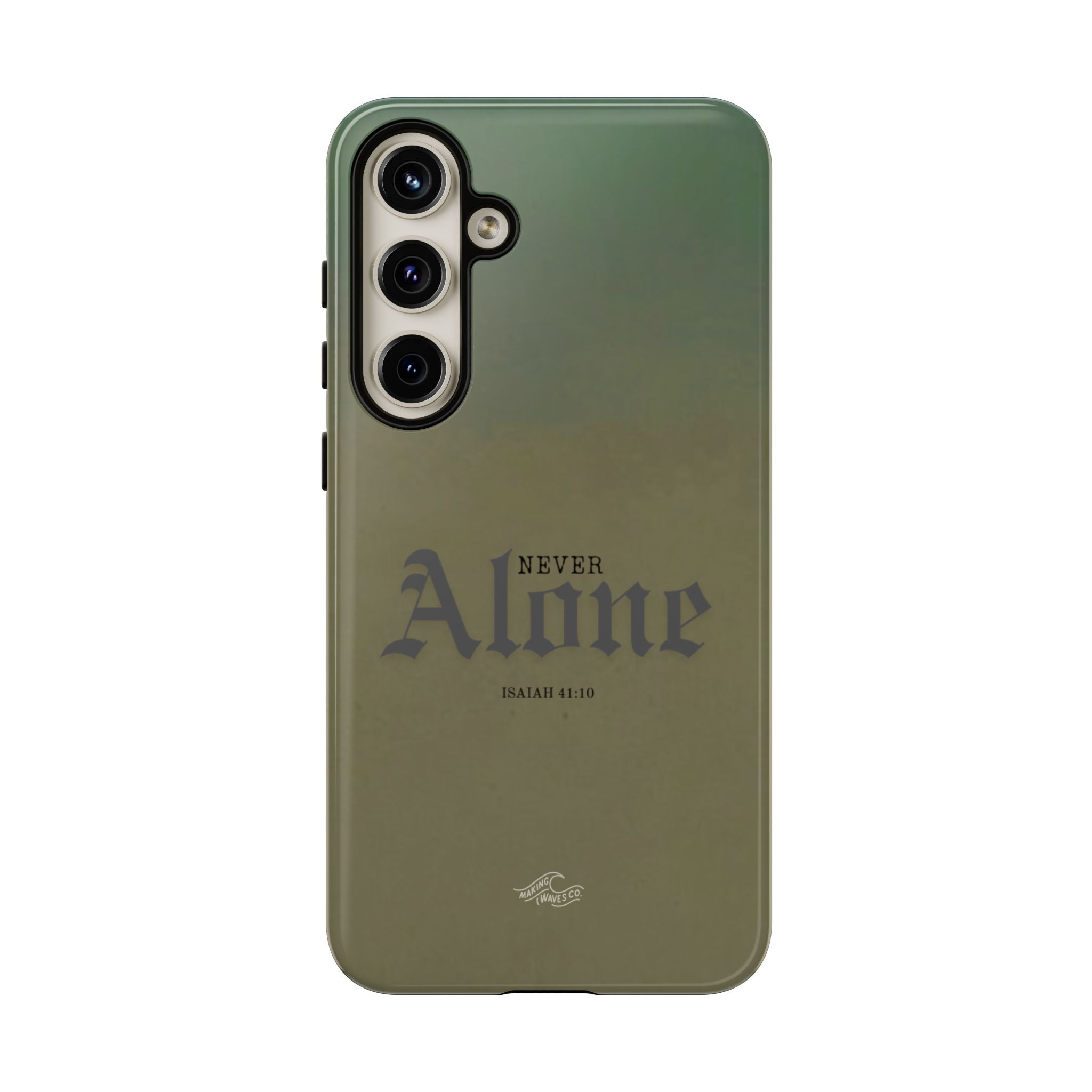 Never Alone Coastal Christian Samsung Phone Case