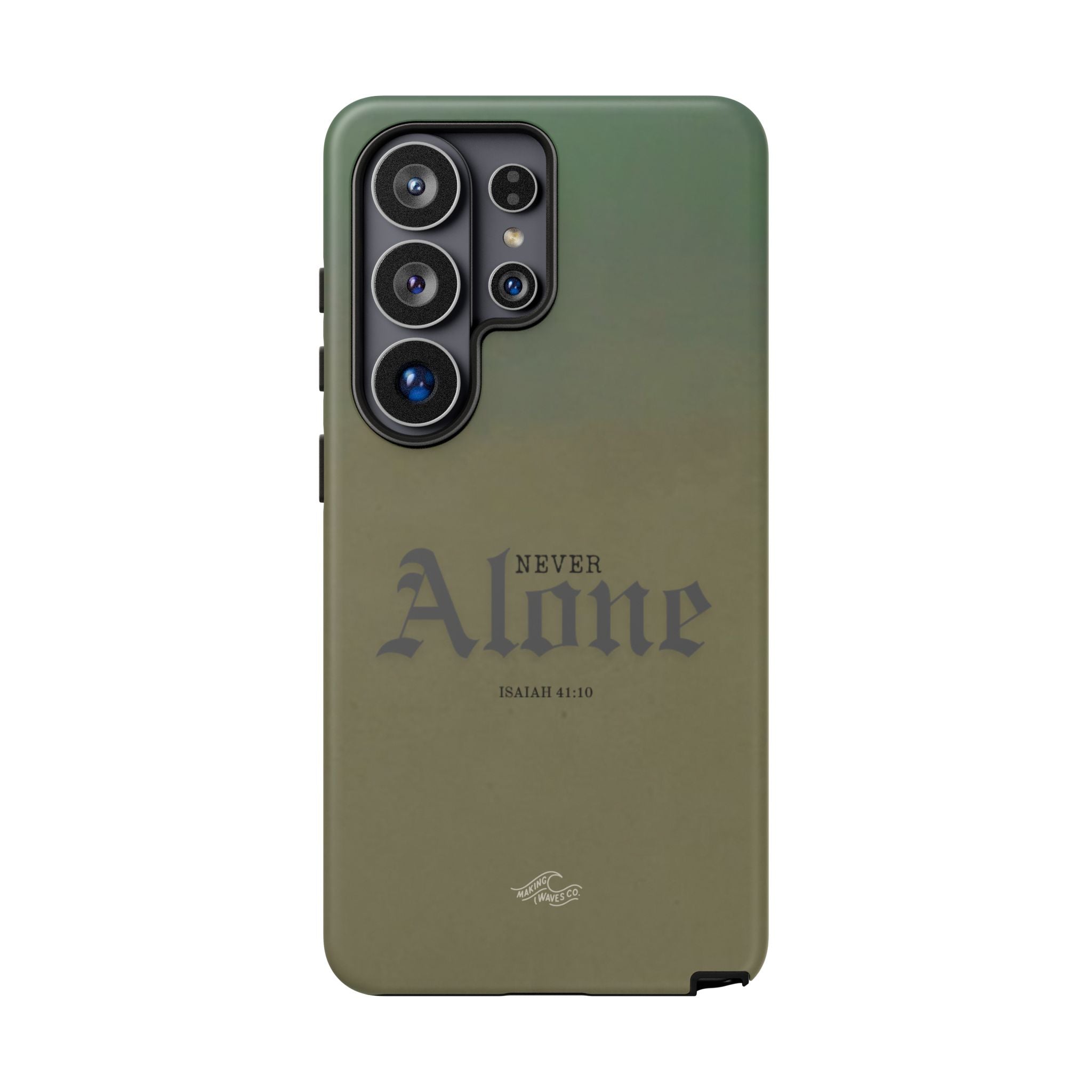 Never Alone Coastal Christian Samsung Phone Case