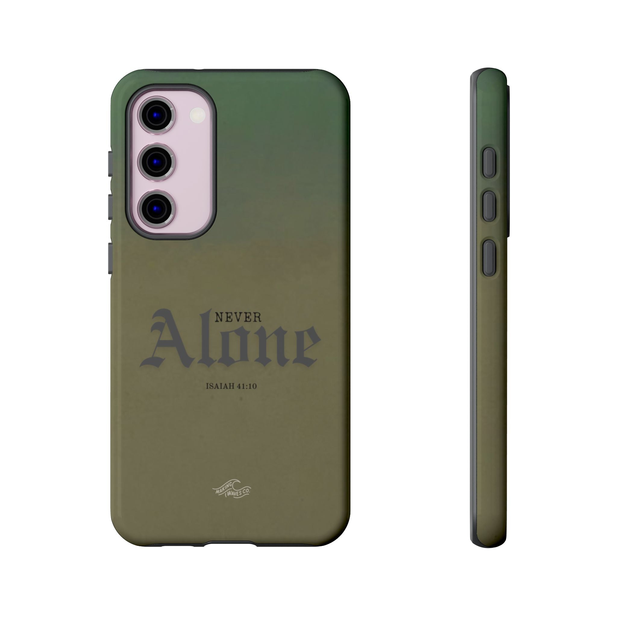 Never Alone Coastal Christian Samsung Phone Case