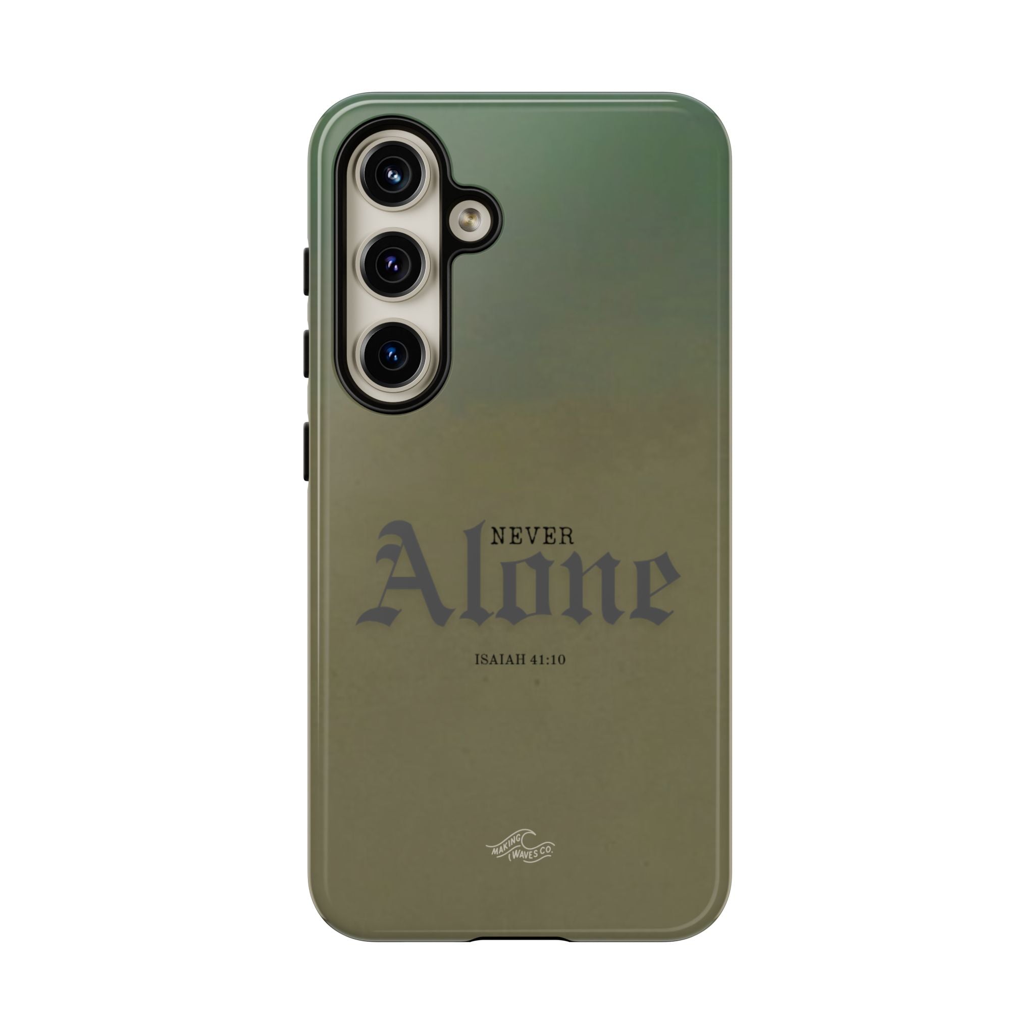 Never Alone Coastal Christian Samsung Phone Case