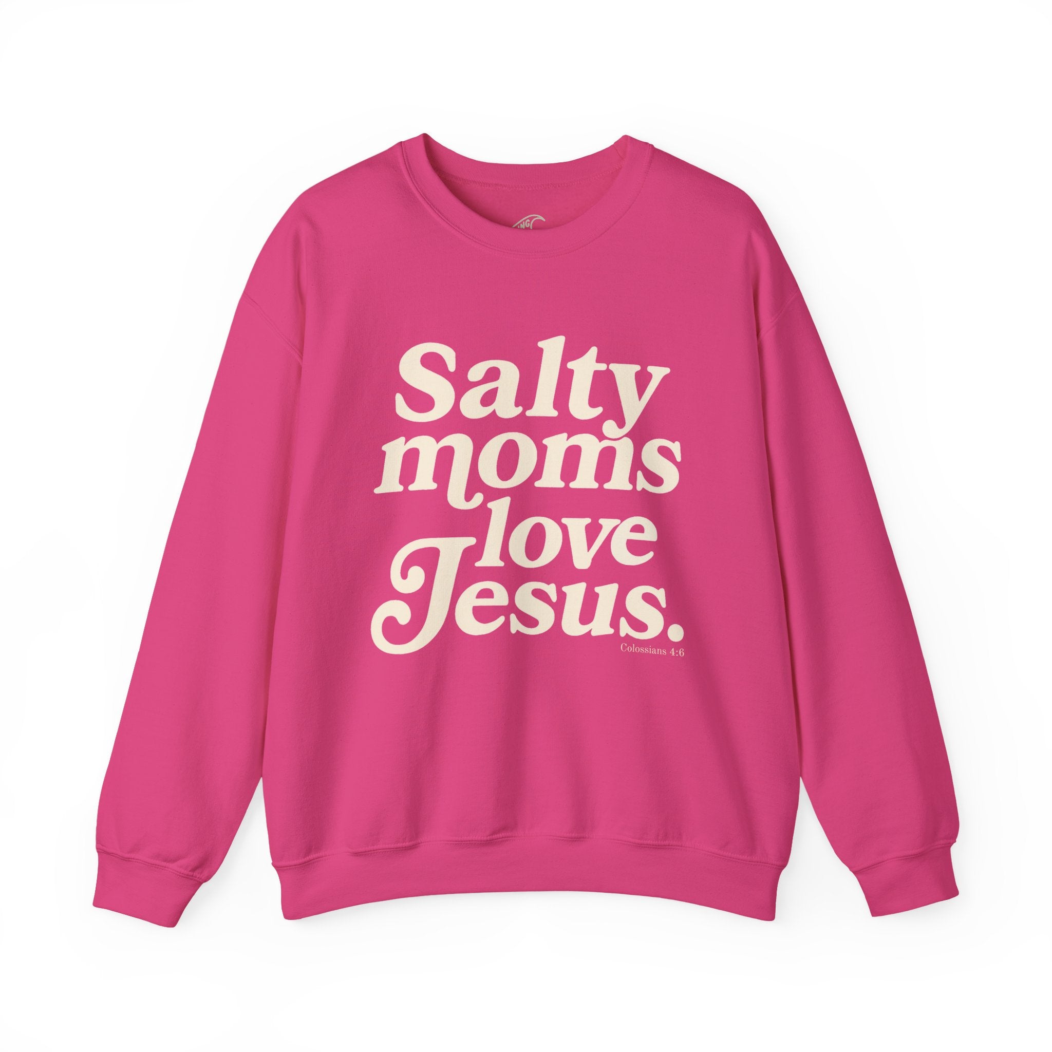 Salty Moms Love Jesus - Coastal Core Crewneck