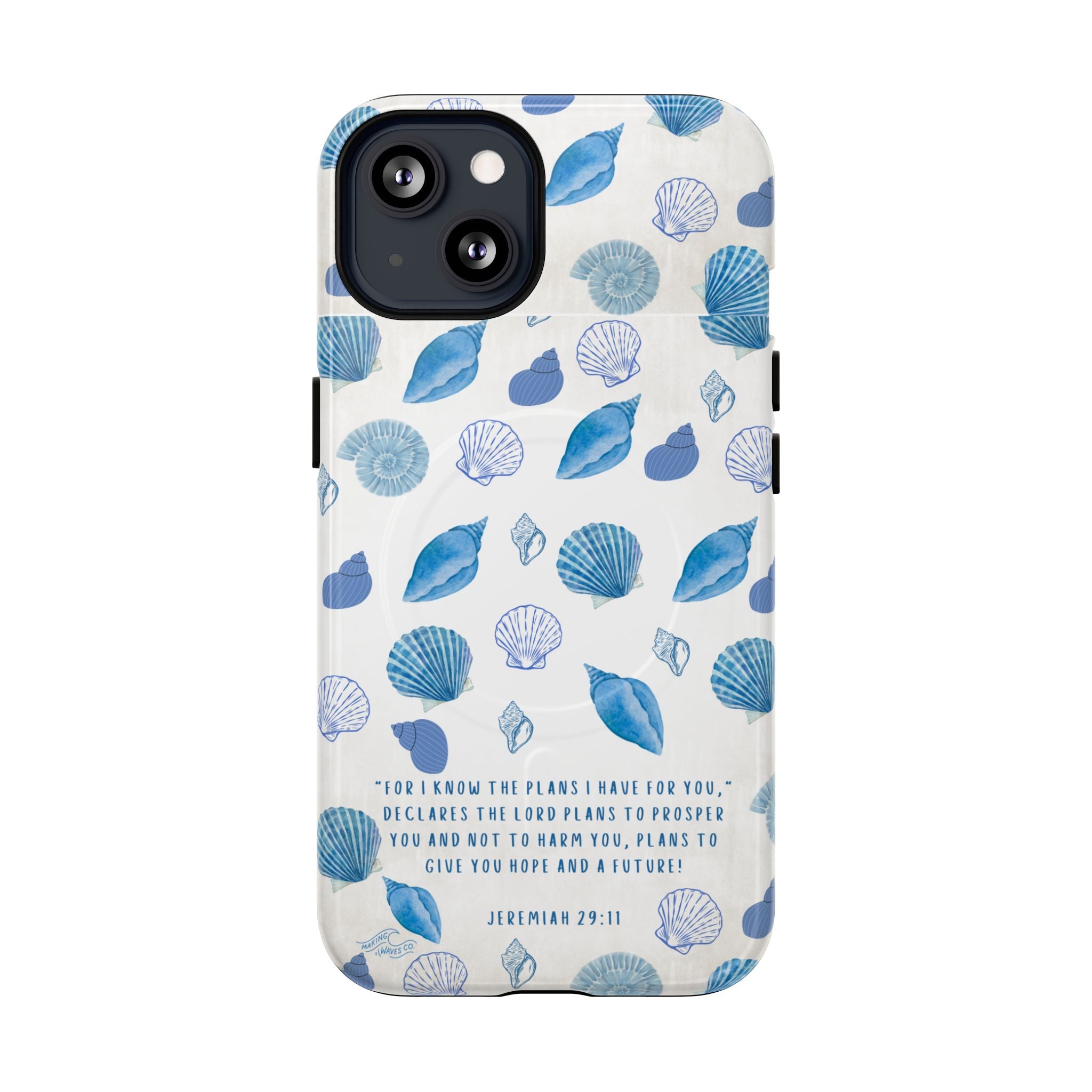 Seashell Coastal Phone Case | Christian iPhone Case— Jeremiah 29:11 Inspirational Magnetic Case