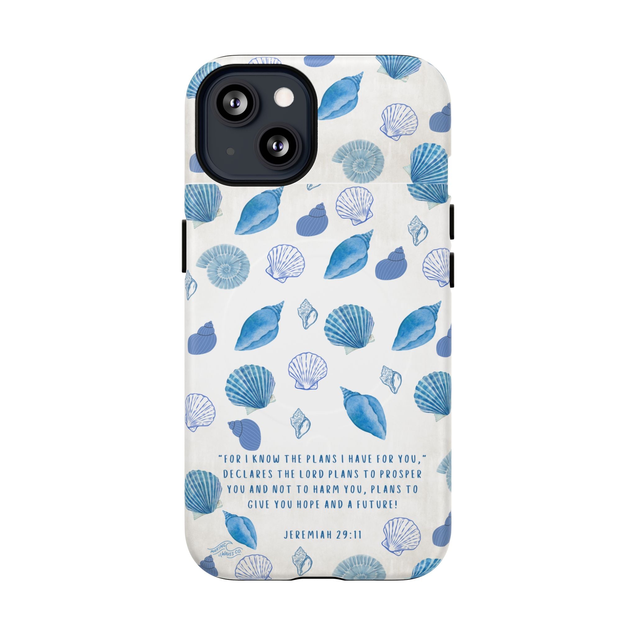Seashell Coastal Phone Case | Christian iPhone Case— Jeremiah 29:11 Inspirational Magnetic Case