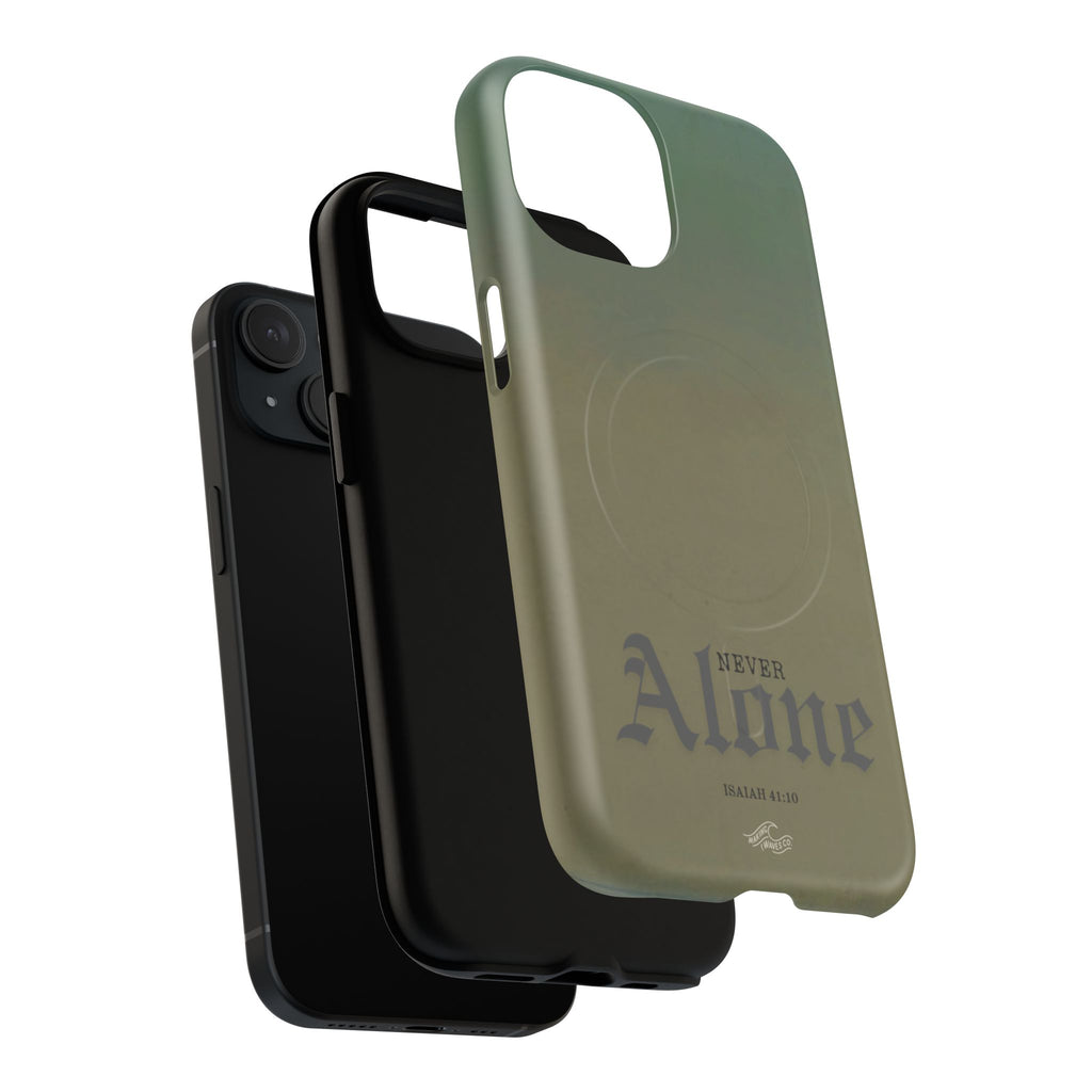 Never Alone Coastal Christian MagSafe iPhone Case