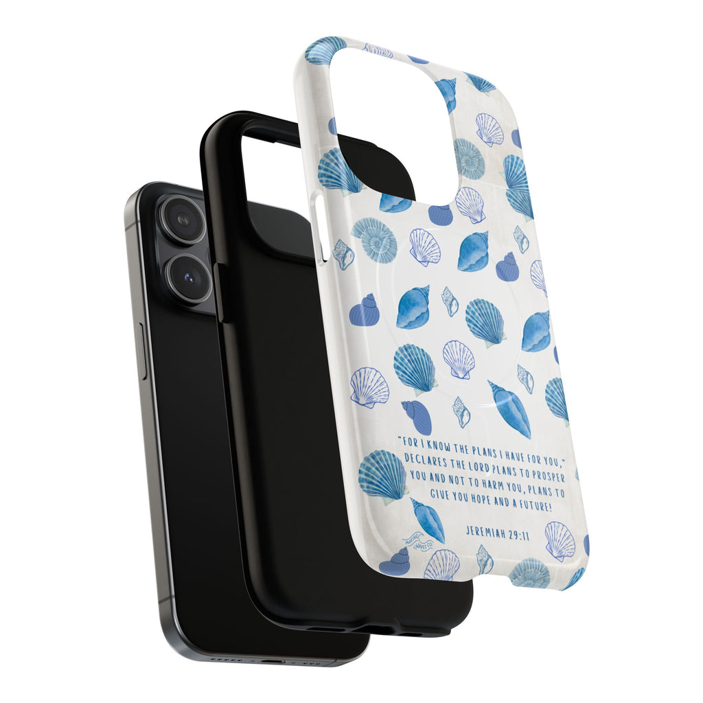 Seashell Coastal Phone Case | Christian iPhone Case— Jeremiah 29:11 Inspirational Magnetic Case