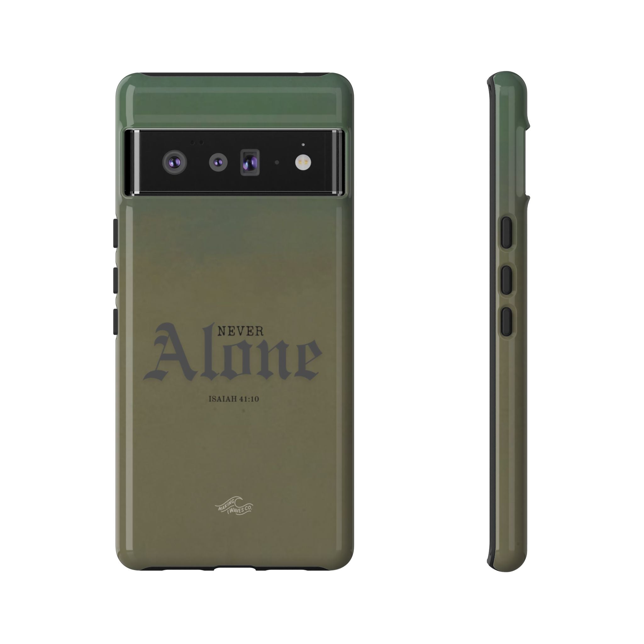 Never Alone Coastal Christian Samsung Phone Case
