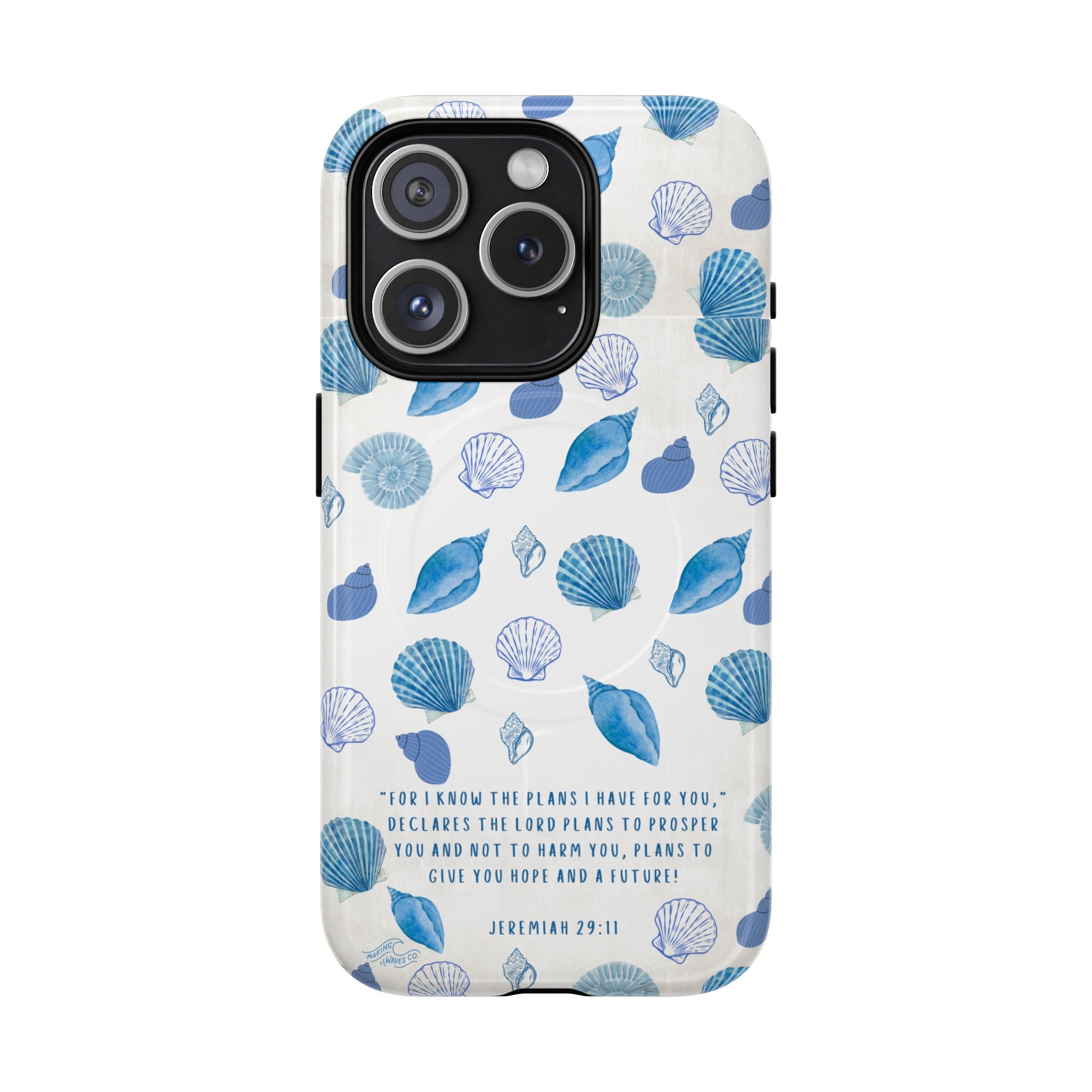 Seashell Coastal Phone Case | Christian iPhone Case— Jeremiah 29:11 Inspirational Magnetic Case