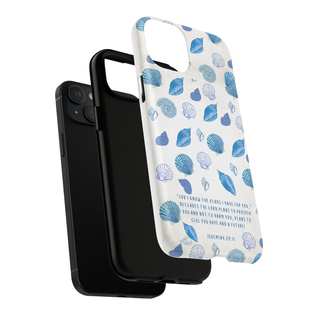 Seashell Coastal Phone Case | Christian iPhone Case— Jeremiah 29:11 Inspirational Magnetic Case