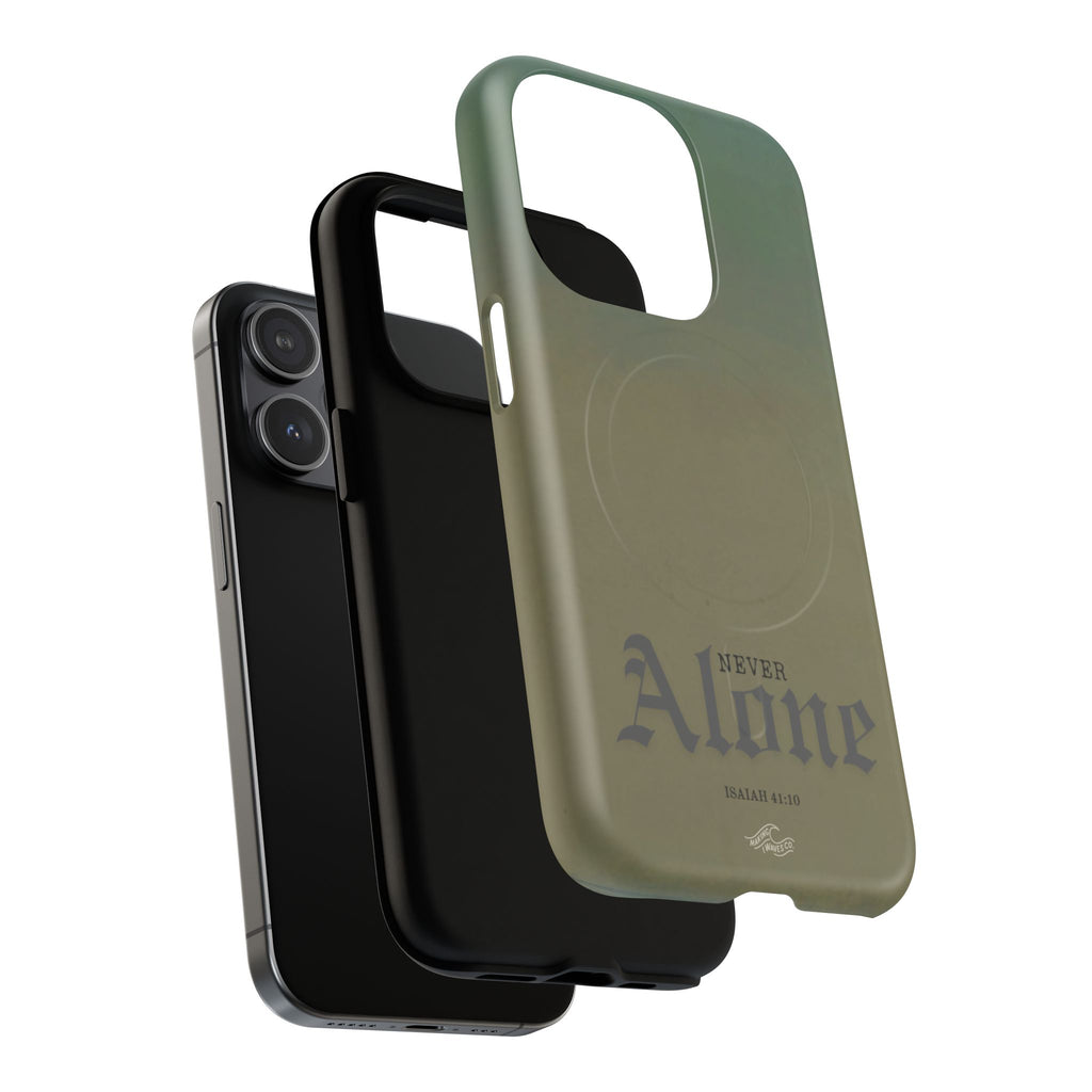 Never Alone Coastal Christian MagSafe iPhone Case