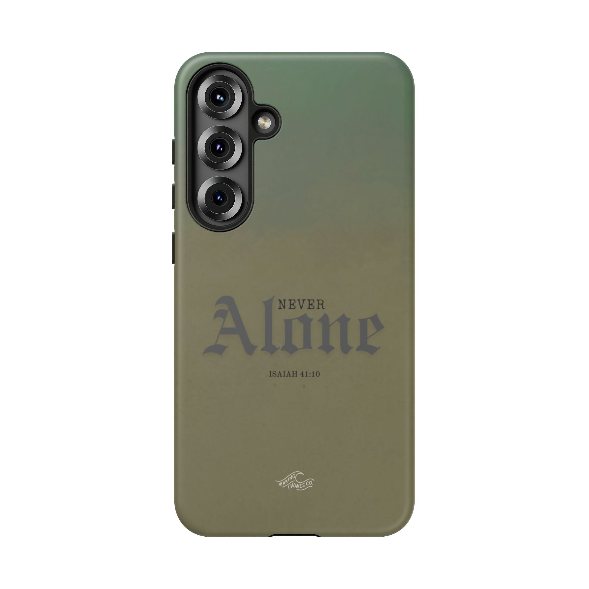 Never Alone Coastal Christian Samsung Phone Case