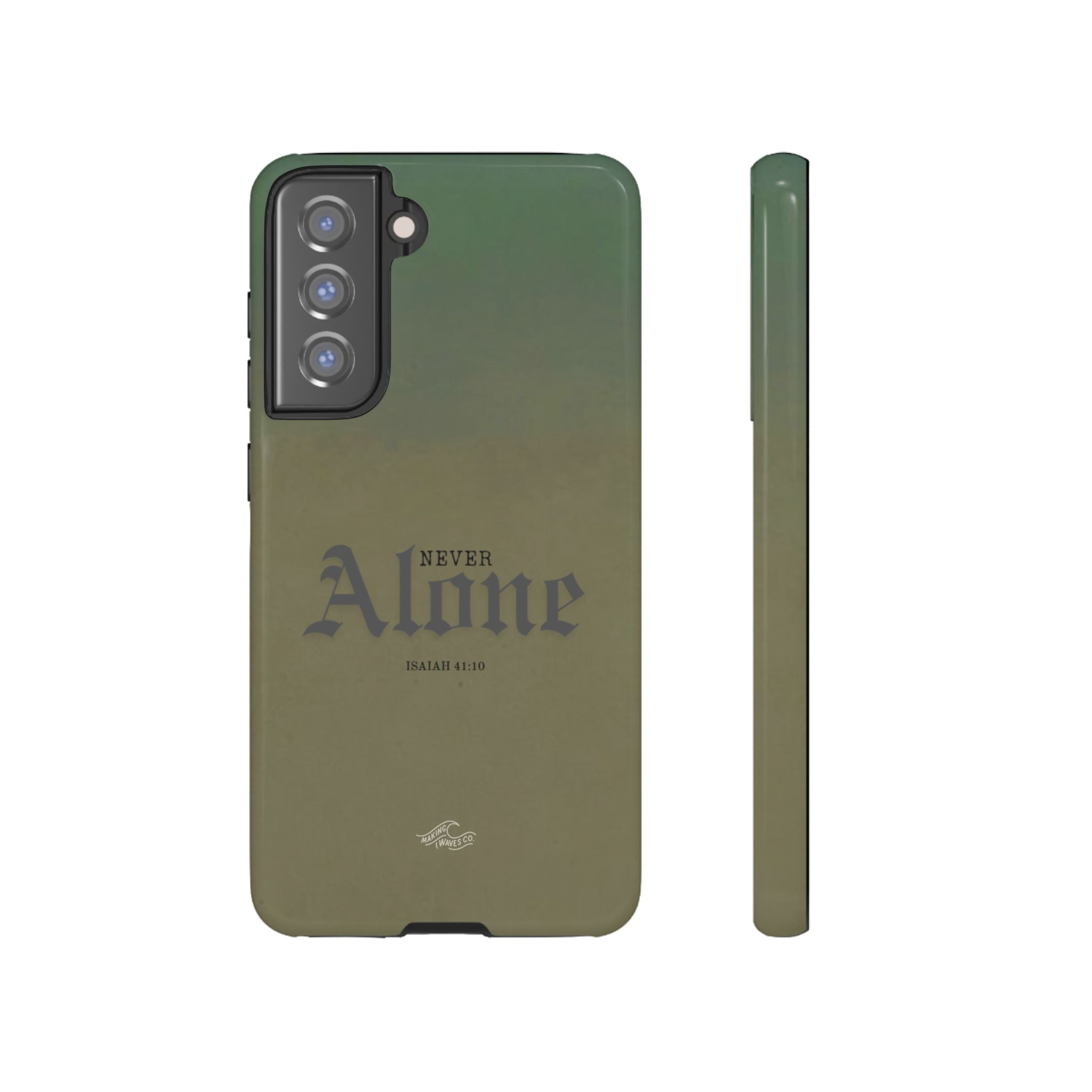 Never Alone Coastal Christian Samsung Phone Case