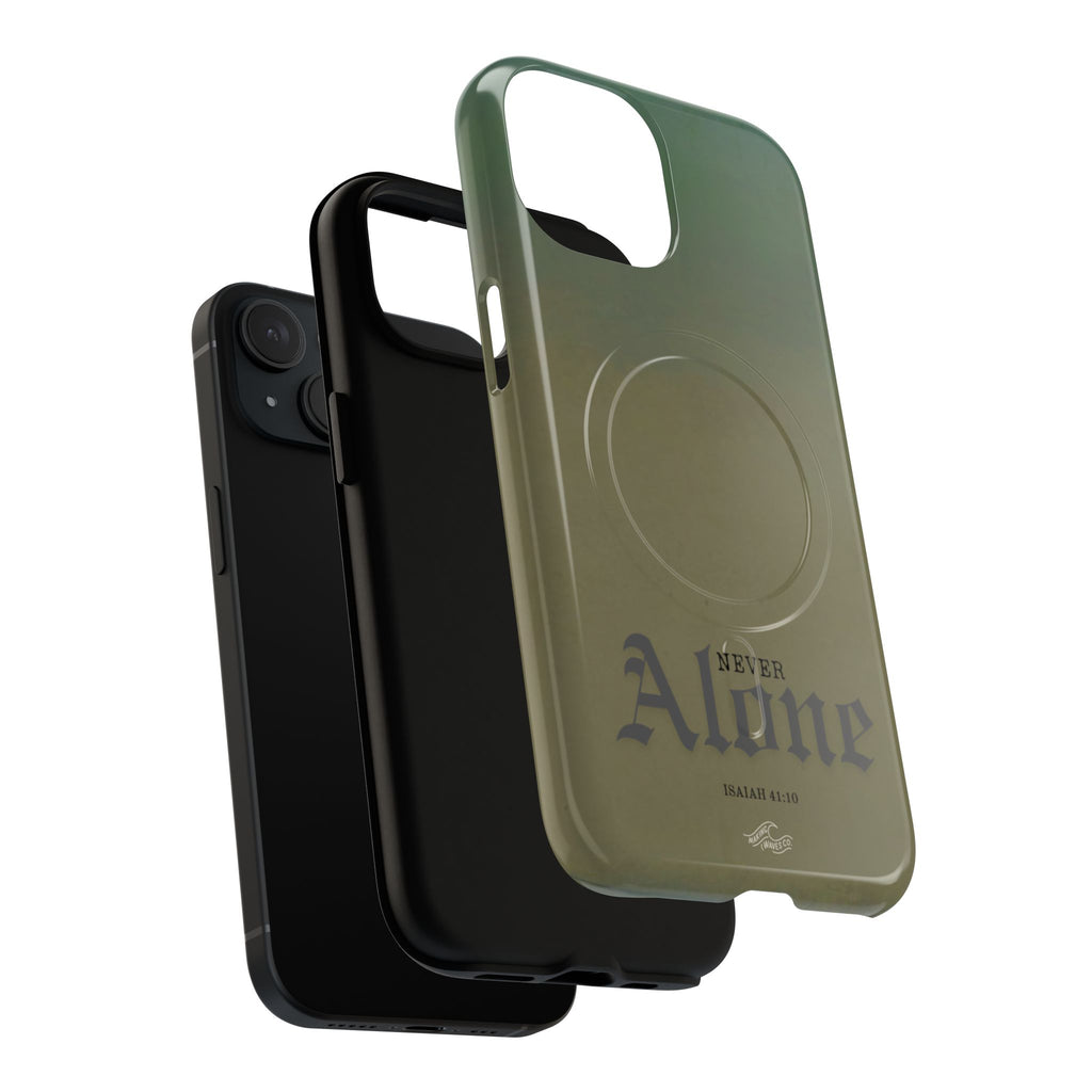 Never Alone Coastal Christian MagSafe iPhone Case