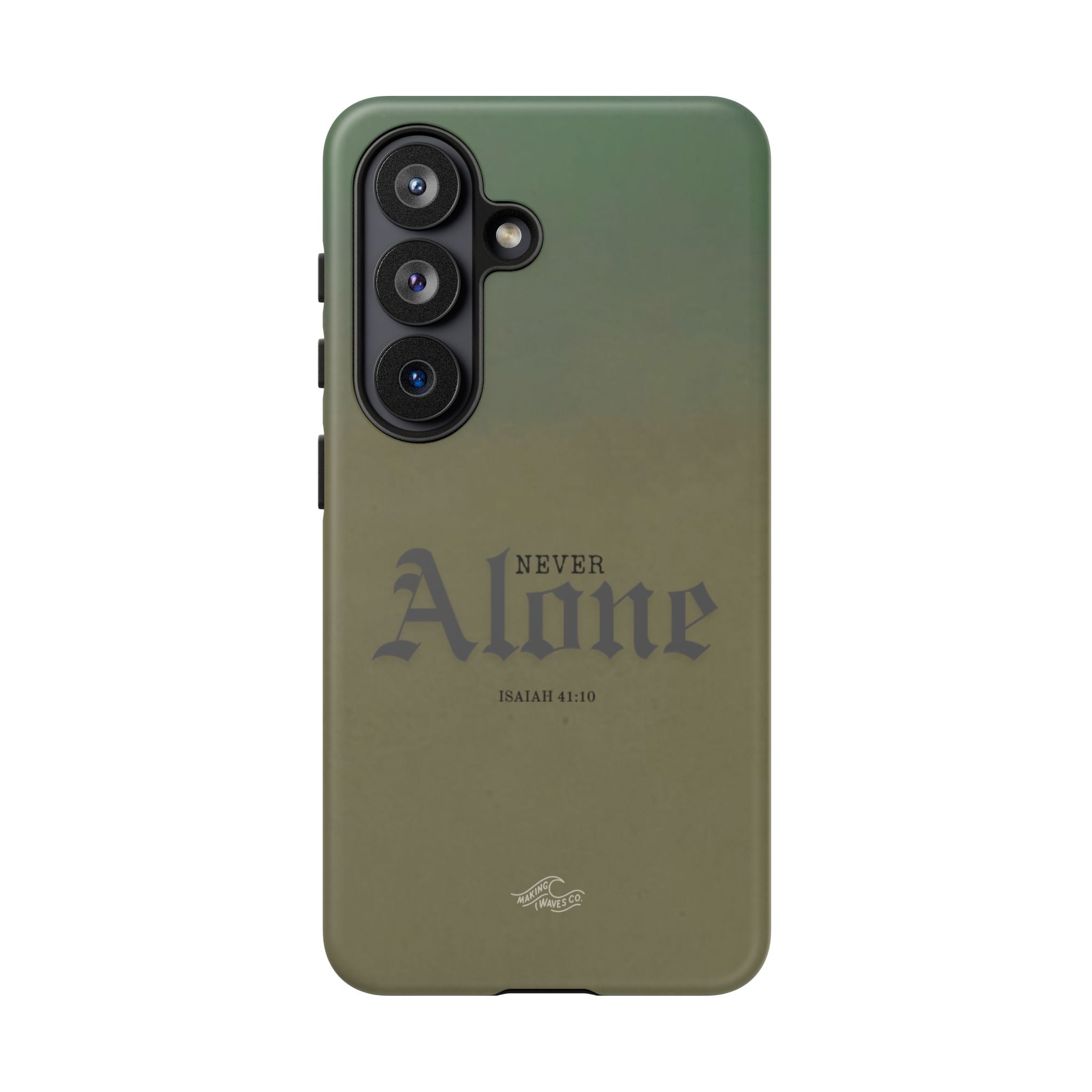 Never Alone Coastal Christian Samsung Phone Case
