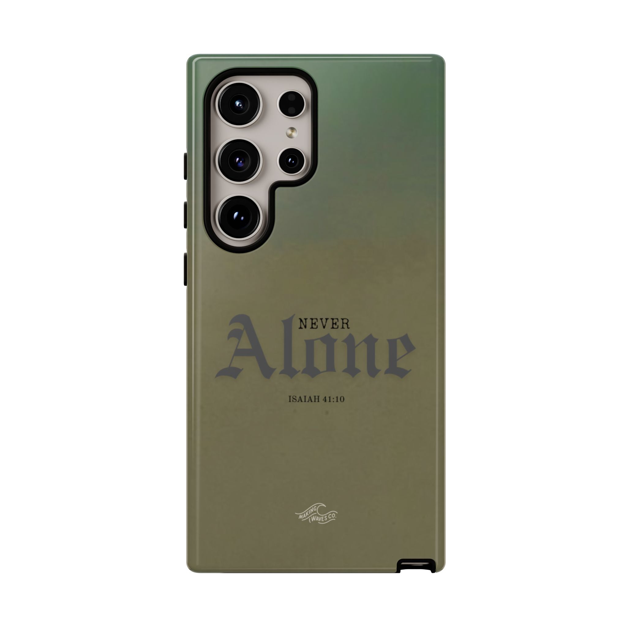 Never Alone Coastal Christian Samsung Phone Case