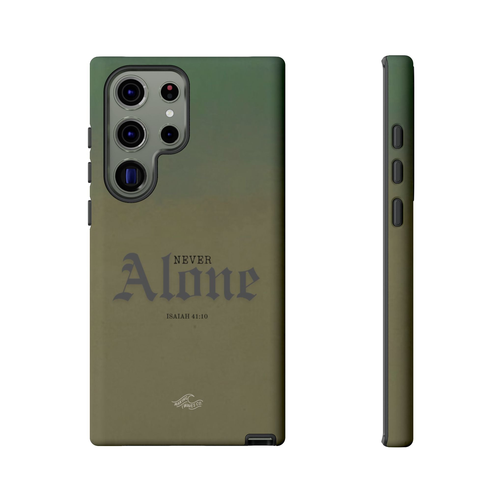 Never Alone Coastal Christian Samsung Phone Case