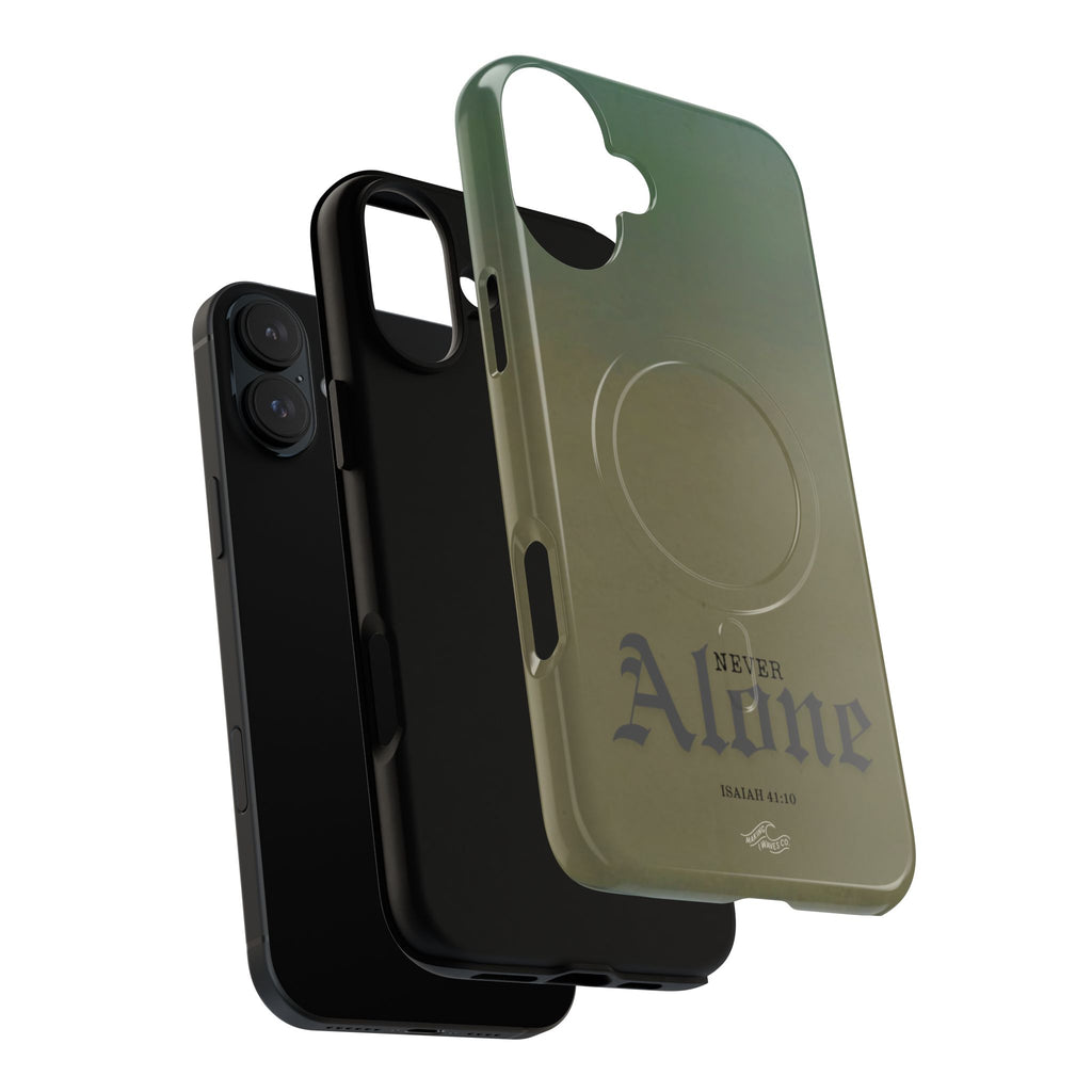 Never Alone Coastal Christian MagSafe iPhone Case
