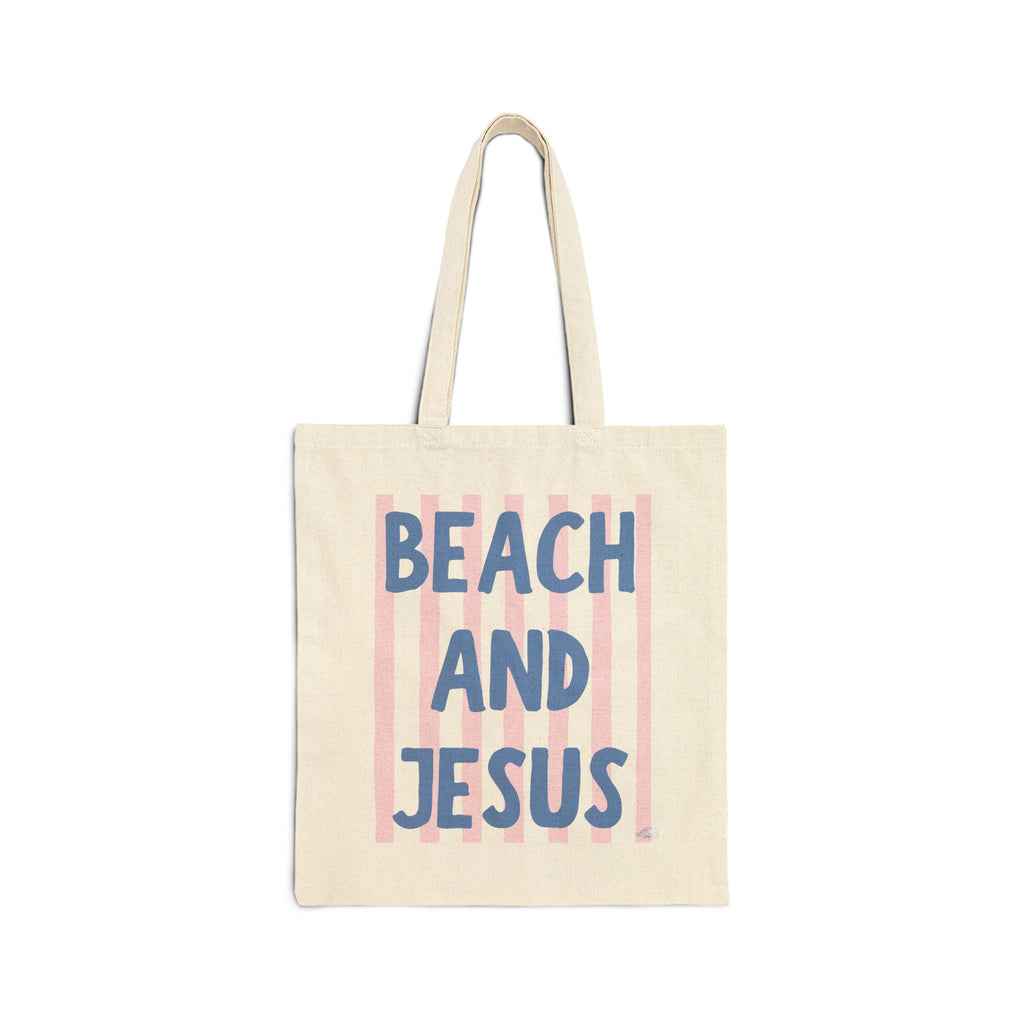 Beach And Jesus Coastal Christian Tote Bag
