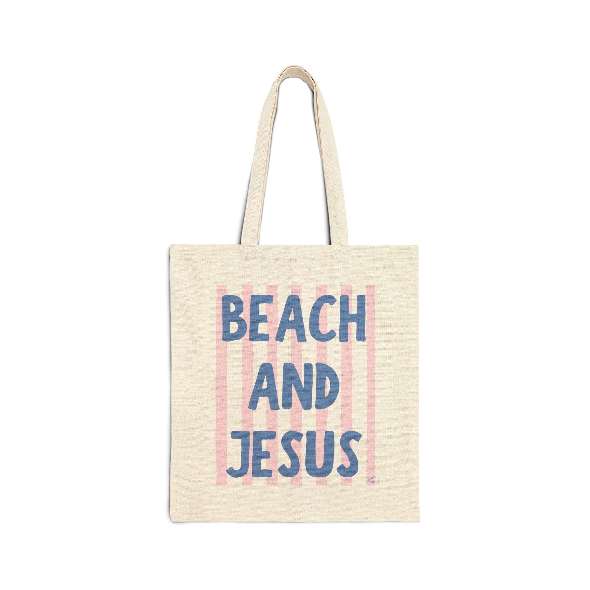 Beach And Jesus Coastal Christian Tote Bag