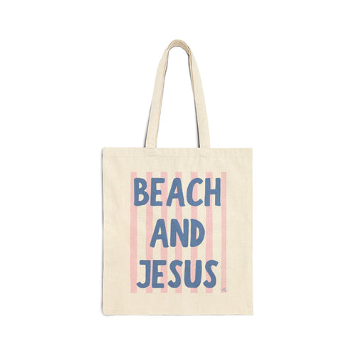 Beach And Jesus Coastal Christian Tote Bag