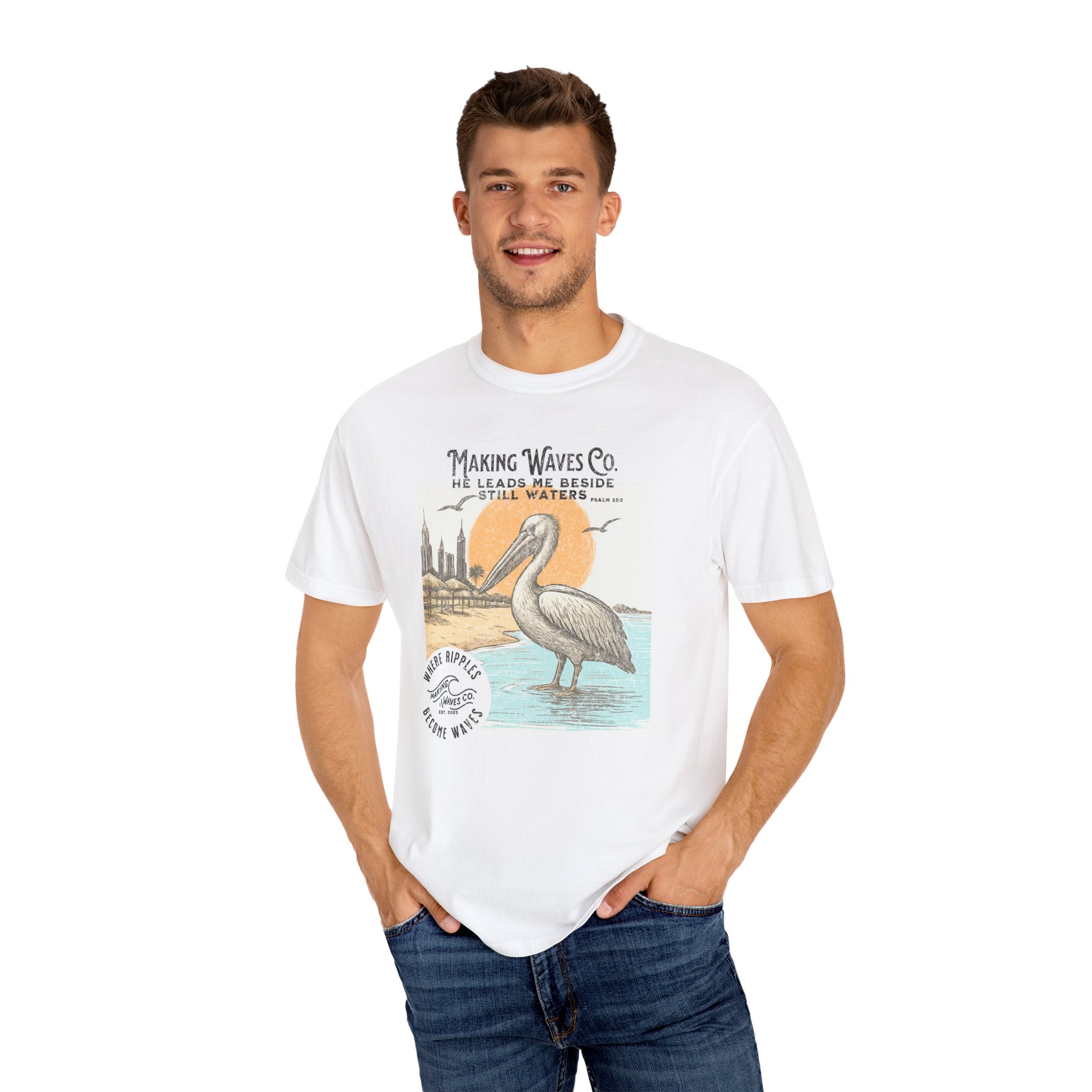 He leads me beside still waters Unisex Tee