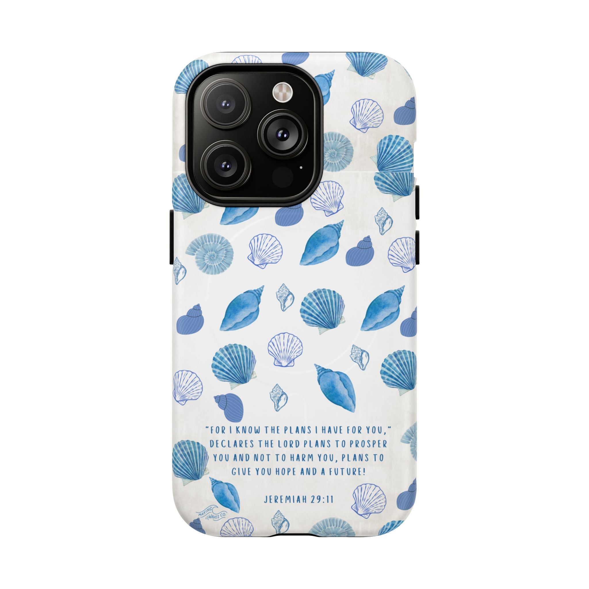 Seashell Coastal Phone Case | Christian iPhone Case— Jeremiah 29:11 Inspirational Magnetic Case