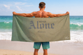 Never Alone Beach Towel — Christian Faith Coastal Towel