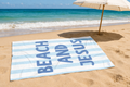 Christian Beach Towel — Coastal Faith 'Beach and Jesus' Design