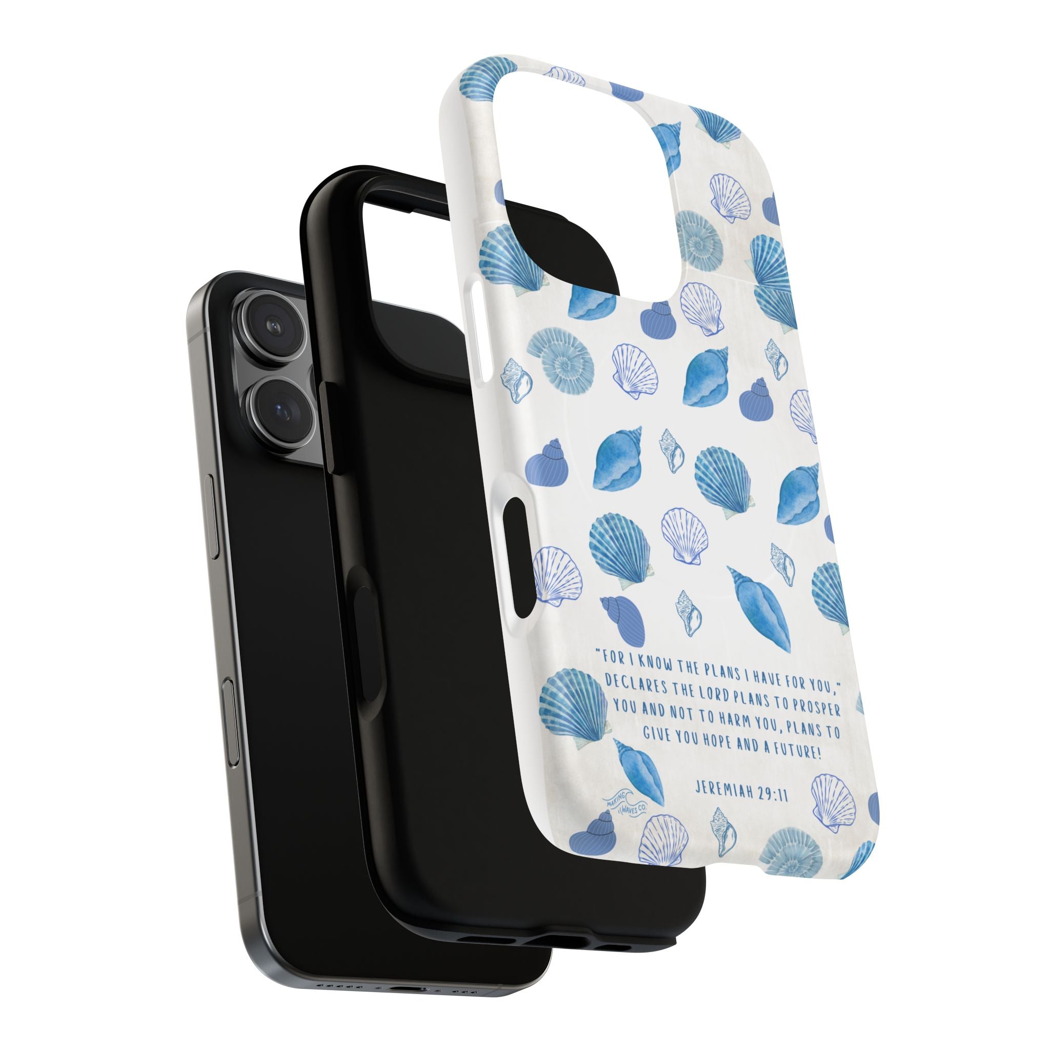 Seashell Coastal Phone Case | Christian iPhone Case— Jeremiah 29:11 Inspirational Magnetic Case