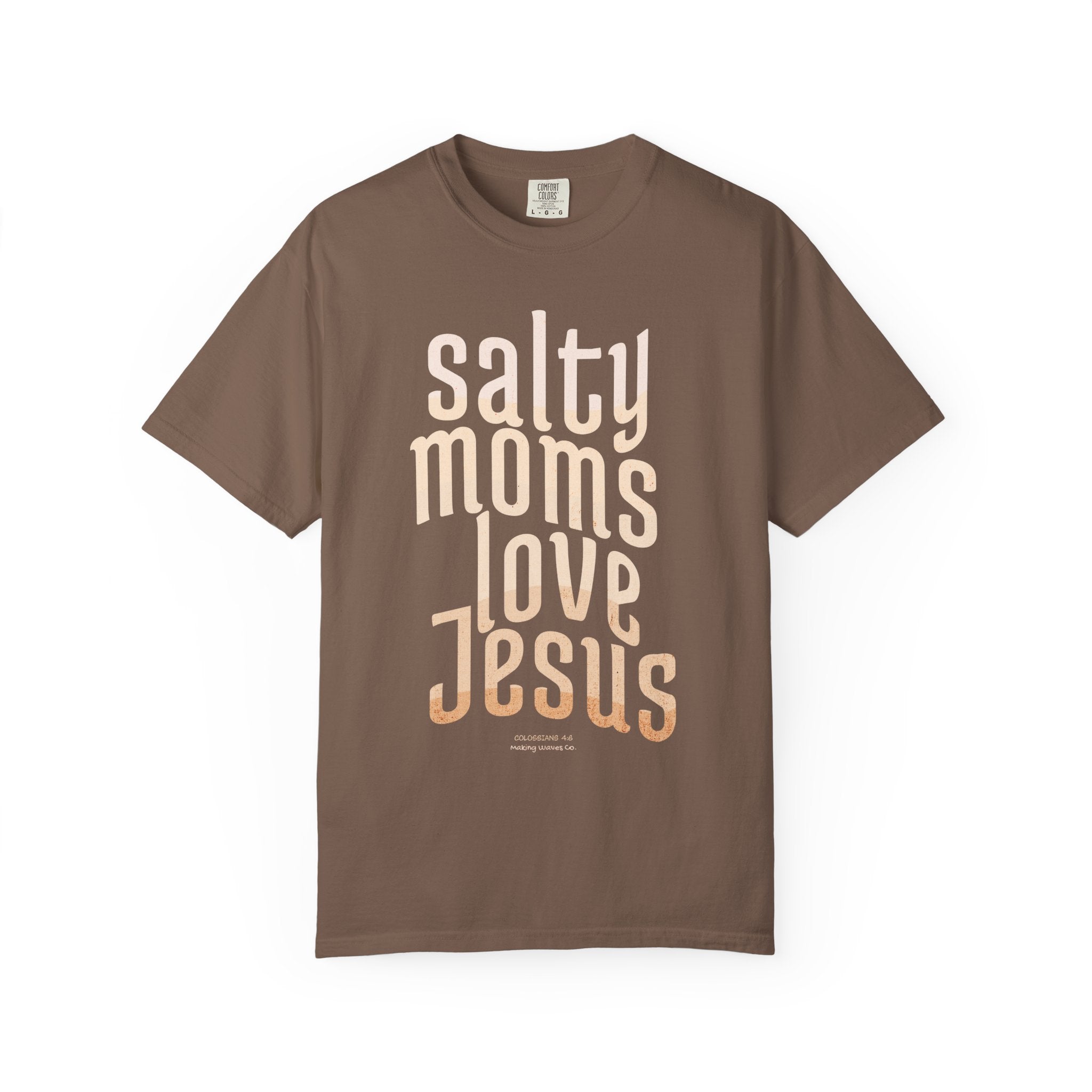 Salty moms love Jesus ombre - Coastal Heritage Tee