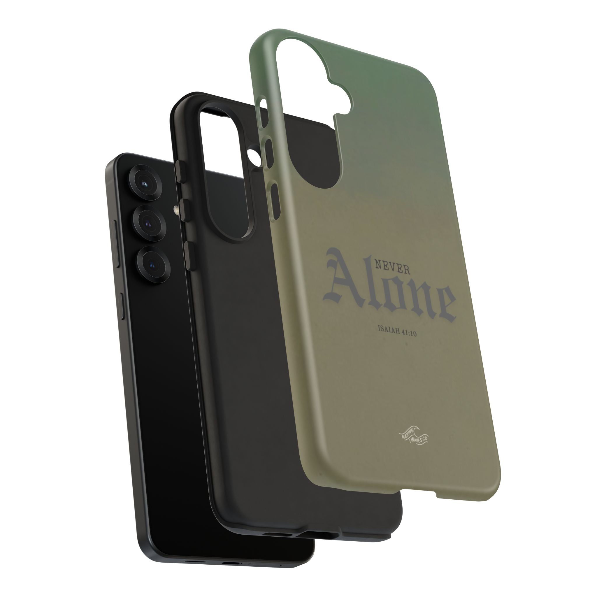 Never Alone Coastal Christian Samsung Phone Case