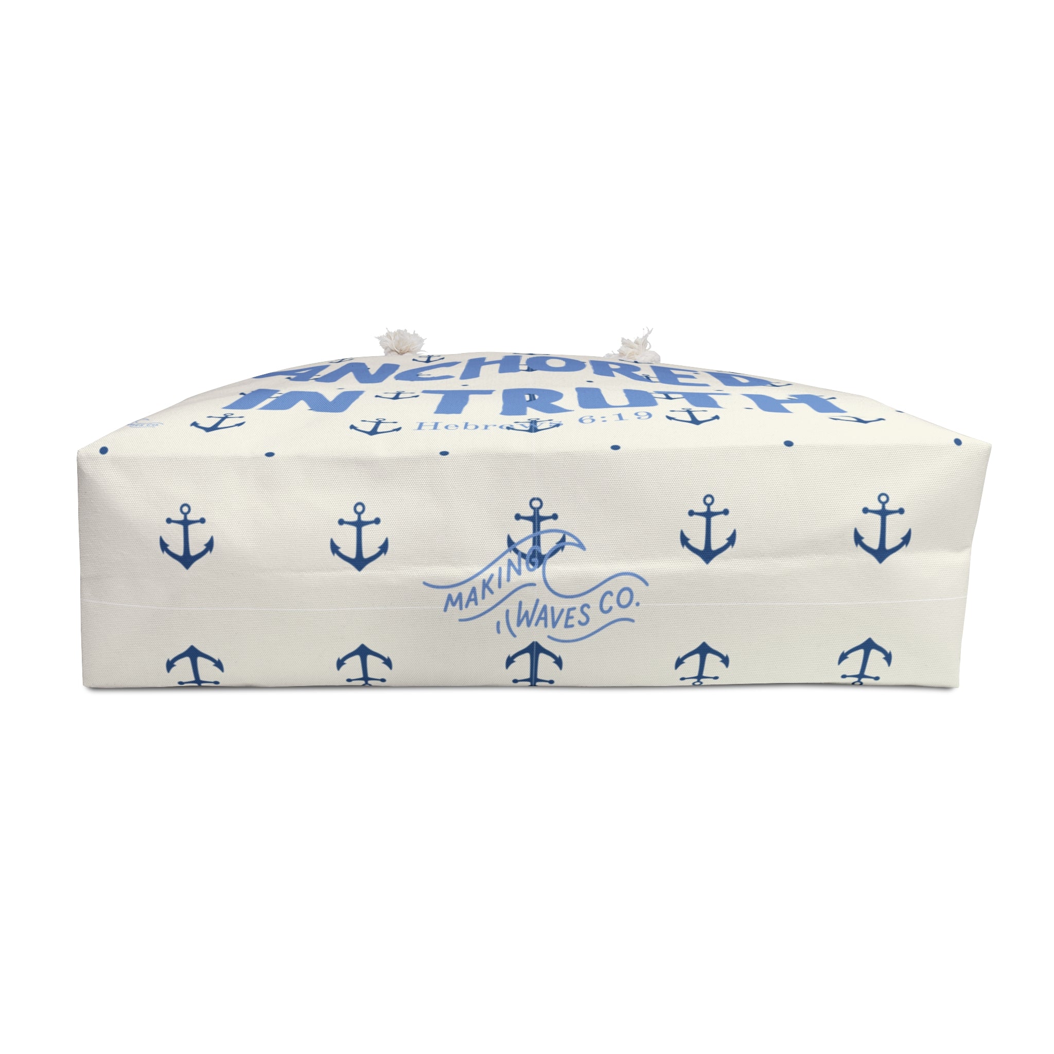 Anchored In Truth Oversized Weekender Tote | Coastal Christian Travel Bag