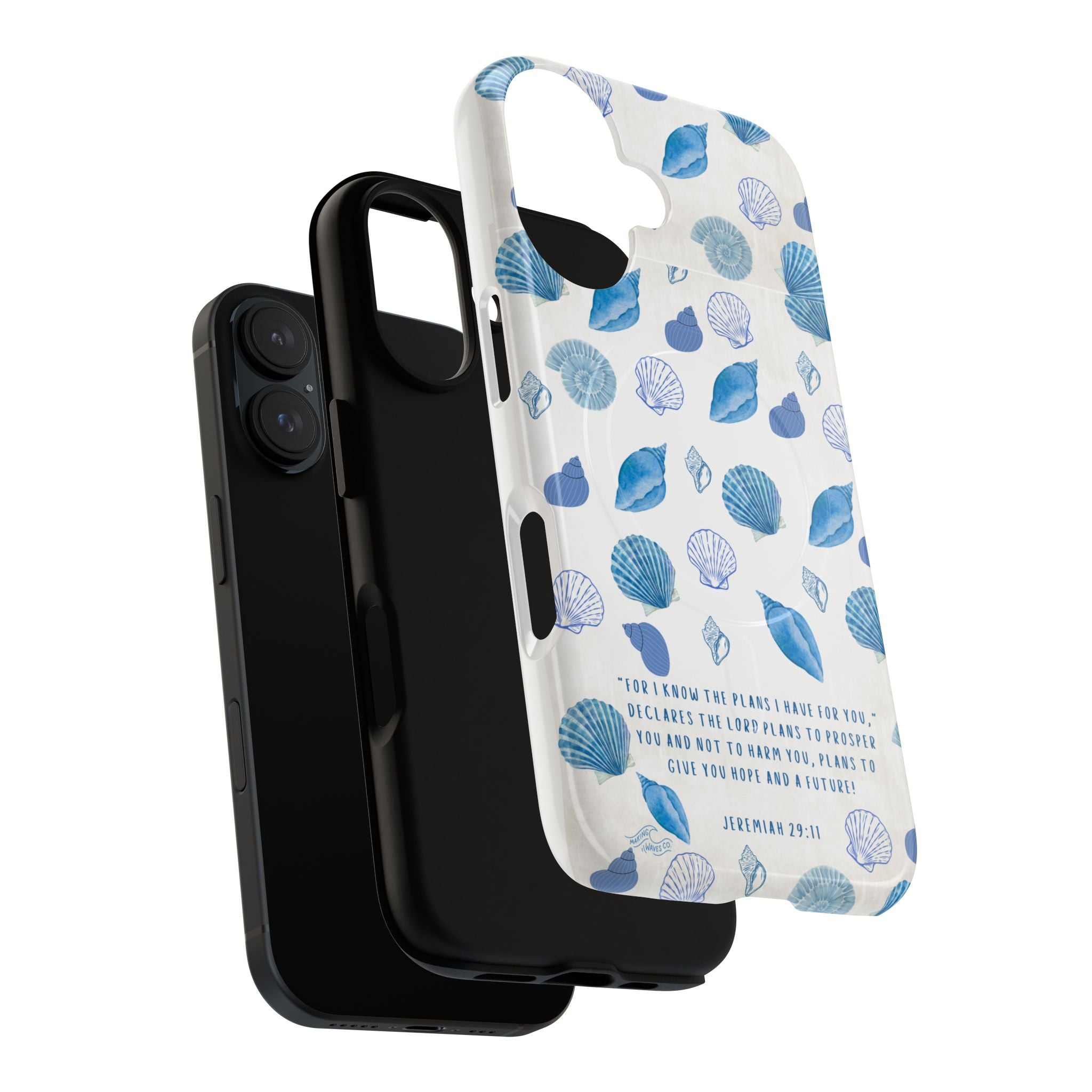 Seashell Coastal Phone Case | Christian iPhone Case— Jeremiah 29:11 Inspirational Magnetic Case