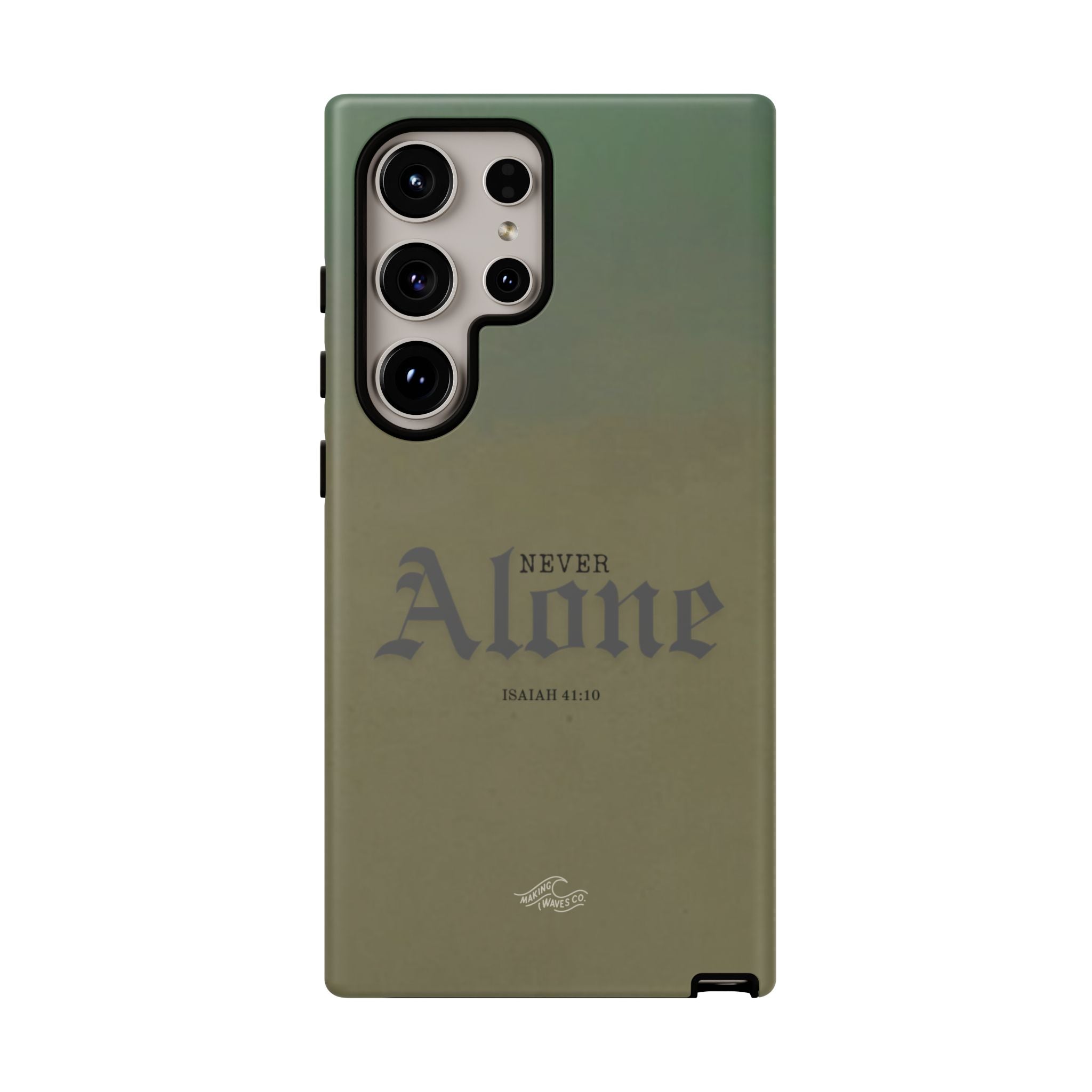 Never Alone Coastal Christian Samsung Phone Case