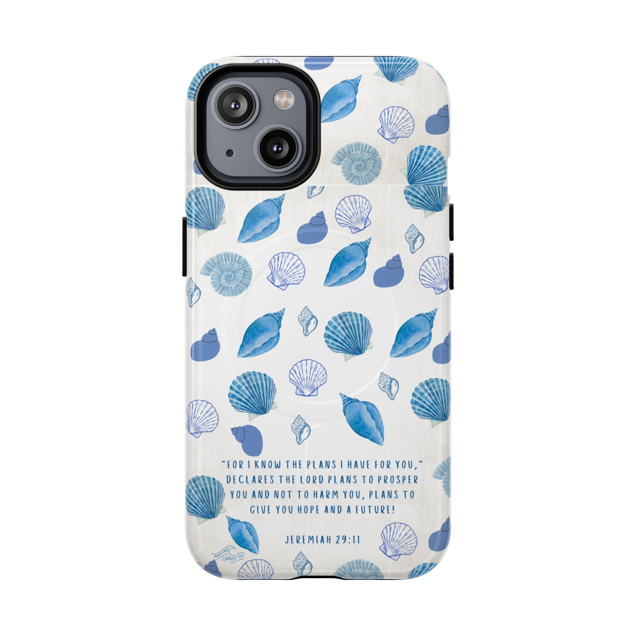 Seashell Coastal Phone Case | Christian iPhone Case— Jeremiah 29:11 Inspirational Magnetic Case