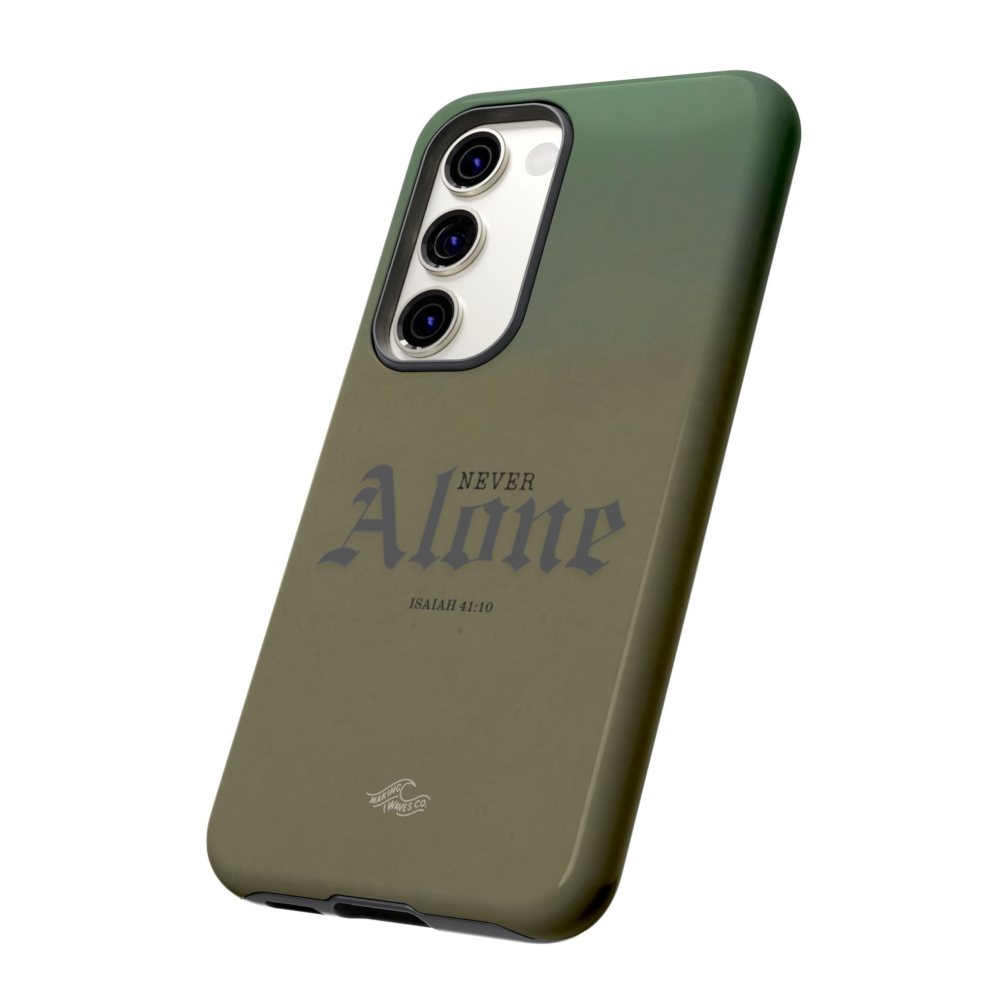 Never Alone Coastal Christian Samsung Phone Case