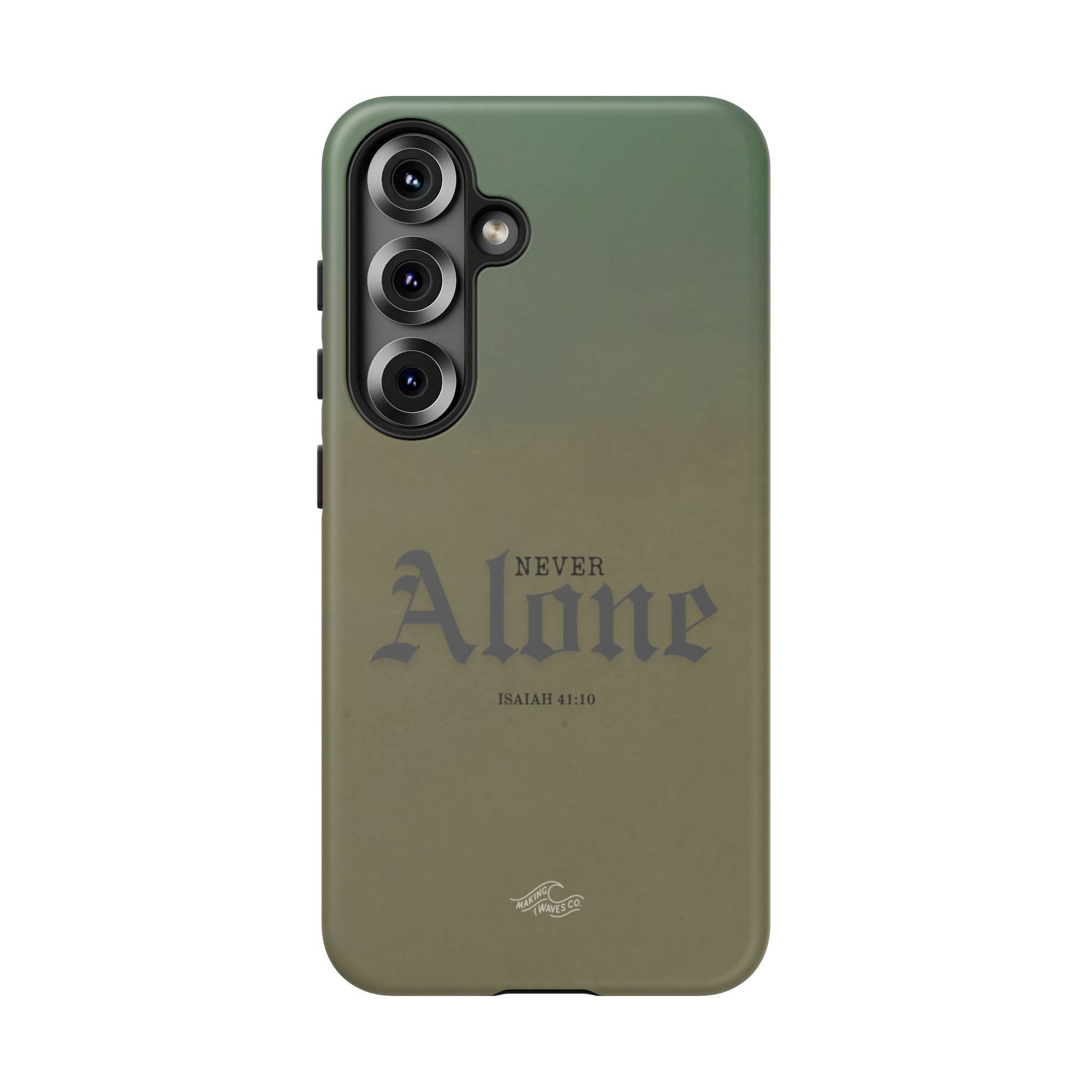 Never Alone Coastal Christian Samsung Phone Case