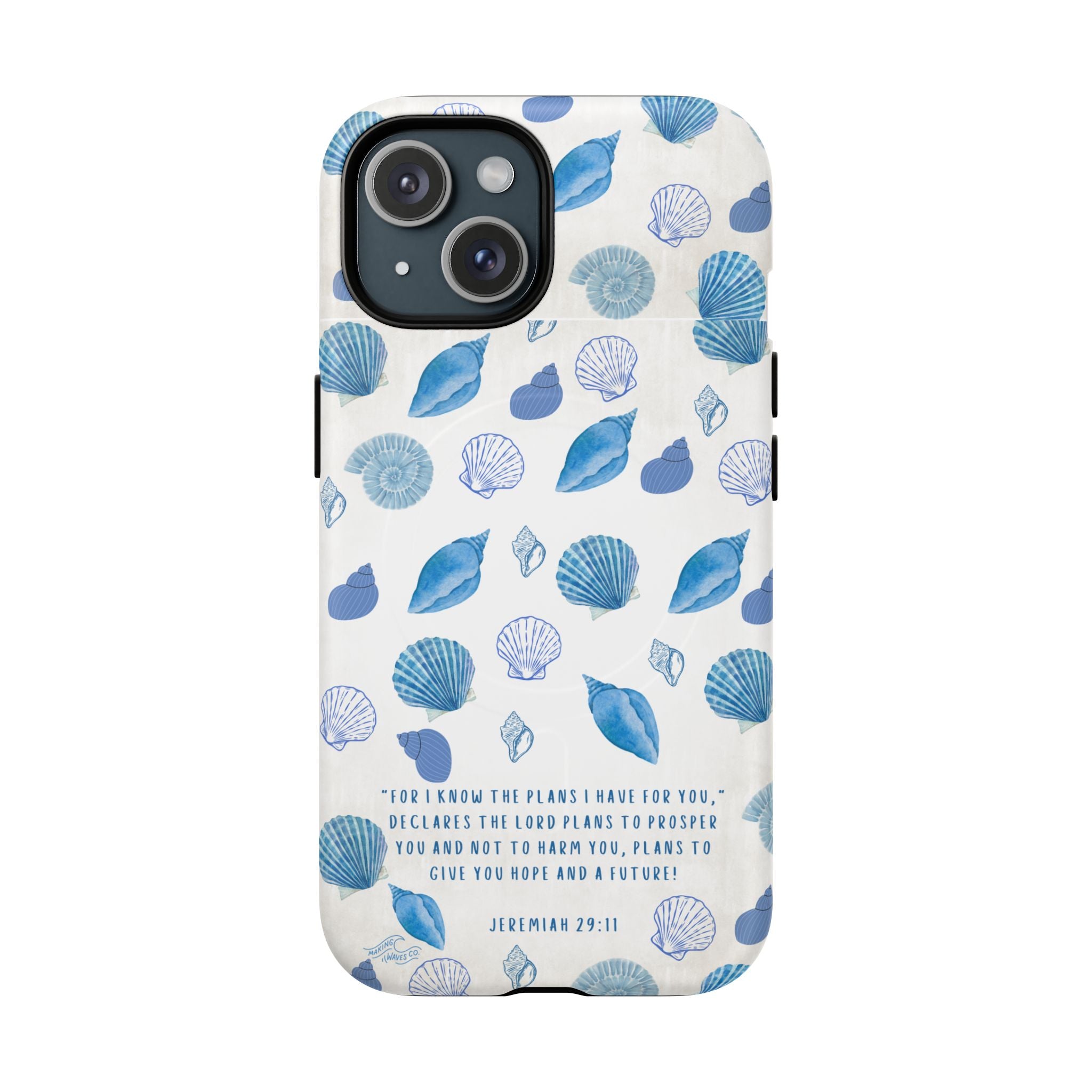 Seashell Coastal Phone Case | Christian iPhone Case— Jeremiah 29:11 Inspirational Magnetic Case