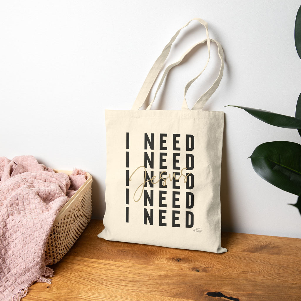 I NEED JESUS Coastal Christian Tote Bag