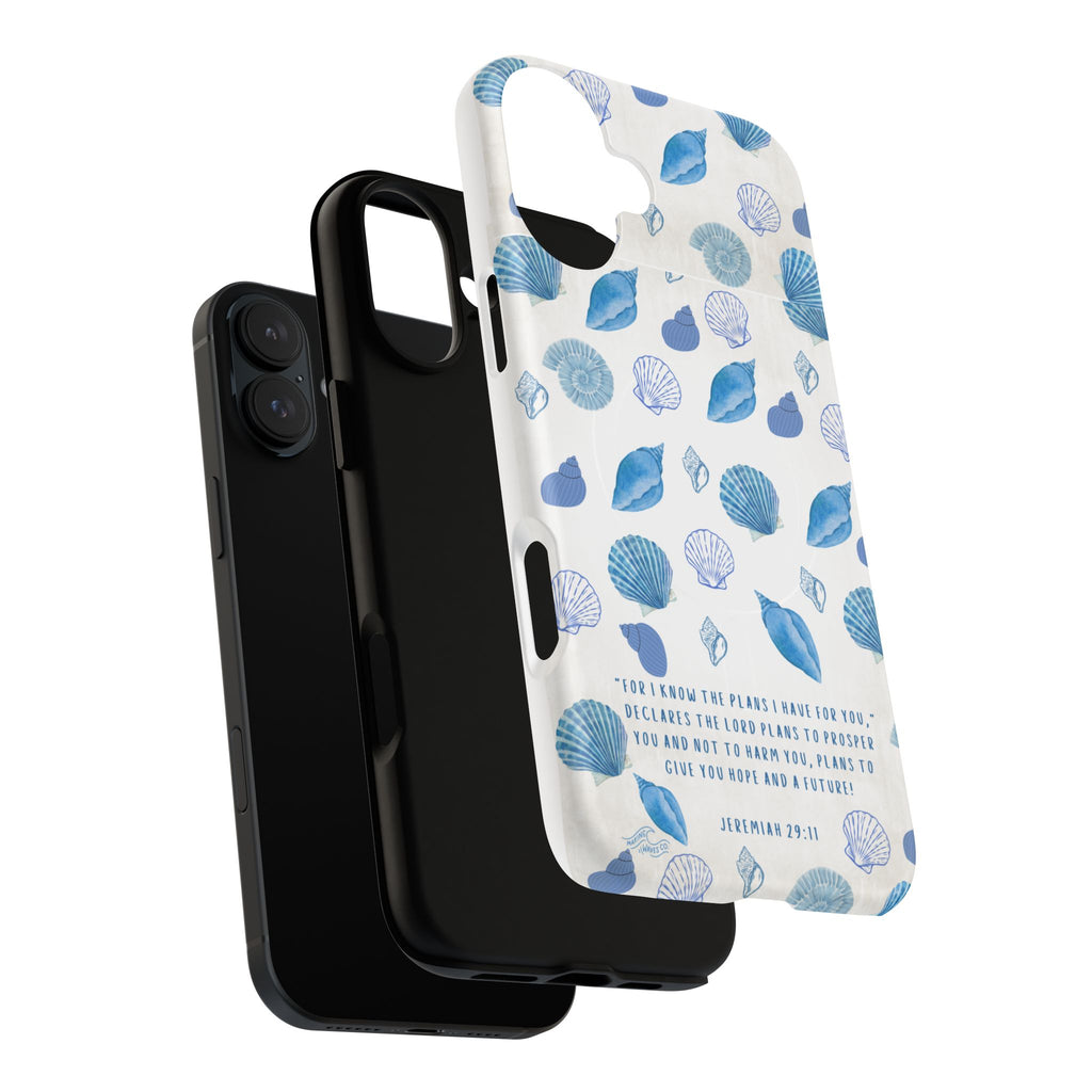 Seashell Coastal Phone Case | Christian iPhone Case— Jeremiah 29:11 Inspirational Magnetic Case