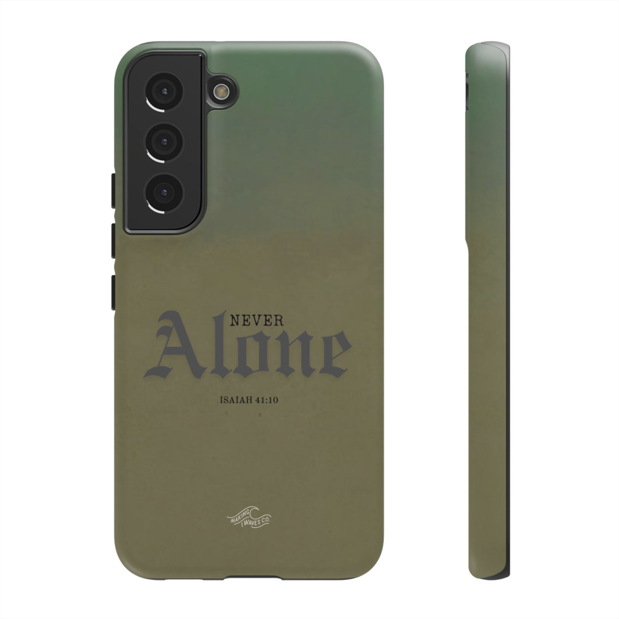 Never Alone Coastal Christian Samsung Phone Case