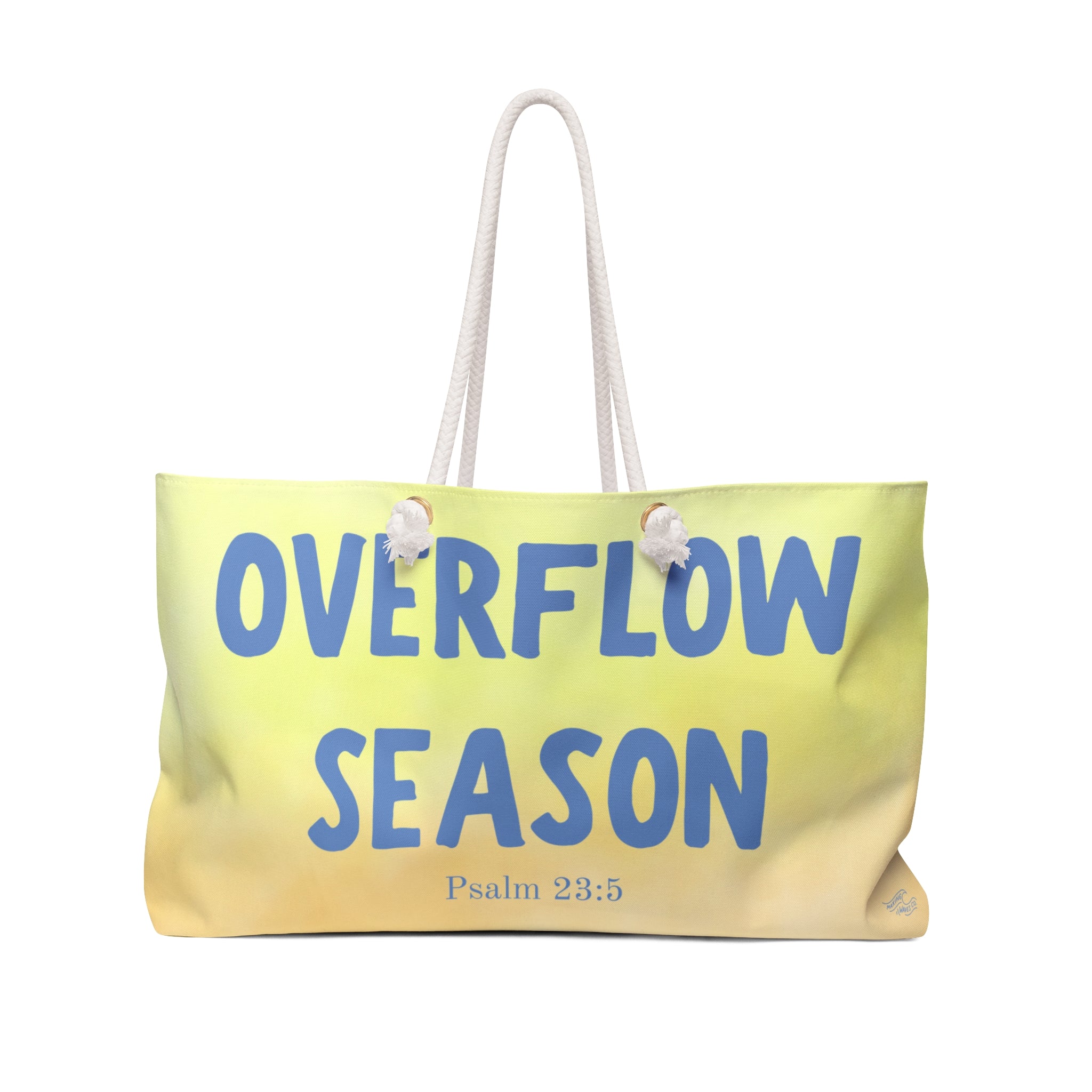 Overflow Season Oversized Weekender Tote | Coastal Christian Travel Bag